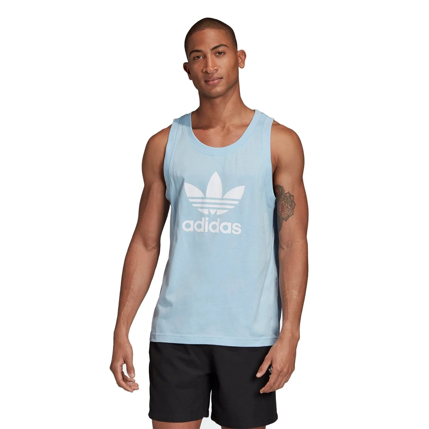 adidas Originals Trefoil Tank Top - Clear Sky - Image 3