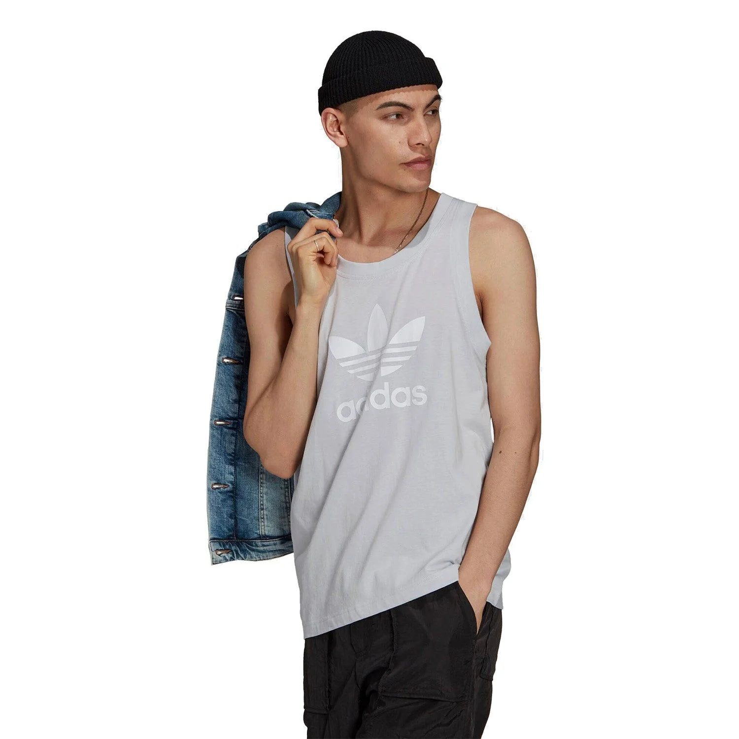 adidas Originals Trefoil Tank Top - Halo Blue - Image 2