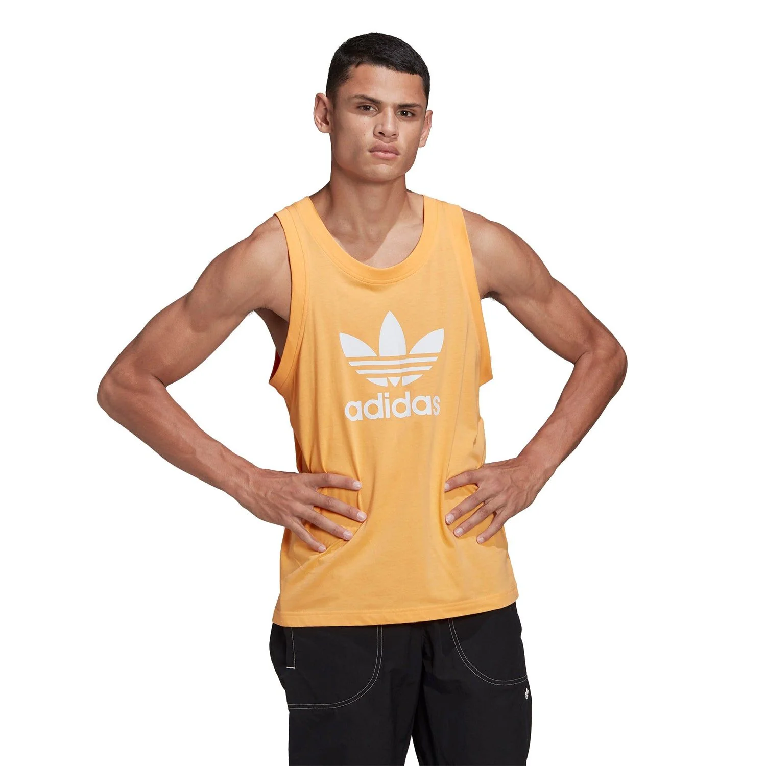 adidas Originals Trefoil Tank Top - Hazy Orange - Image 2