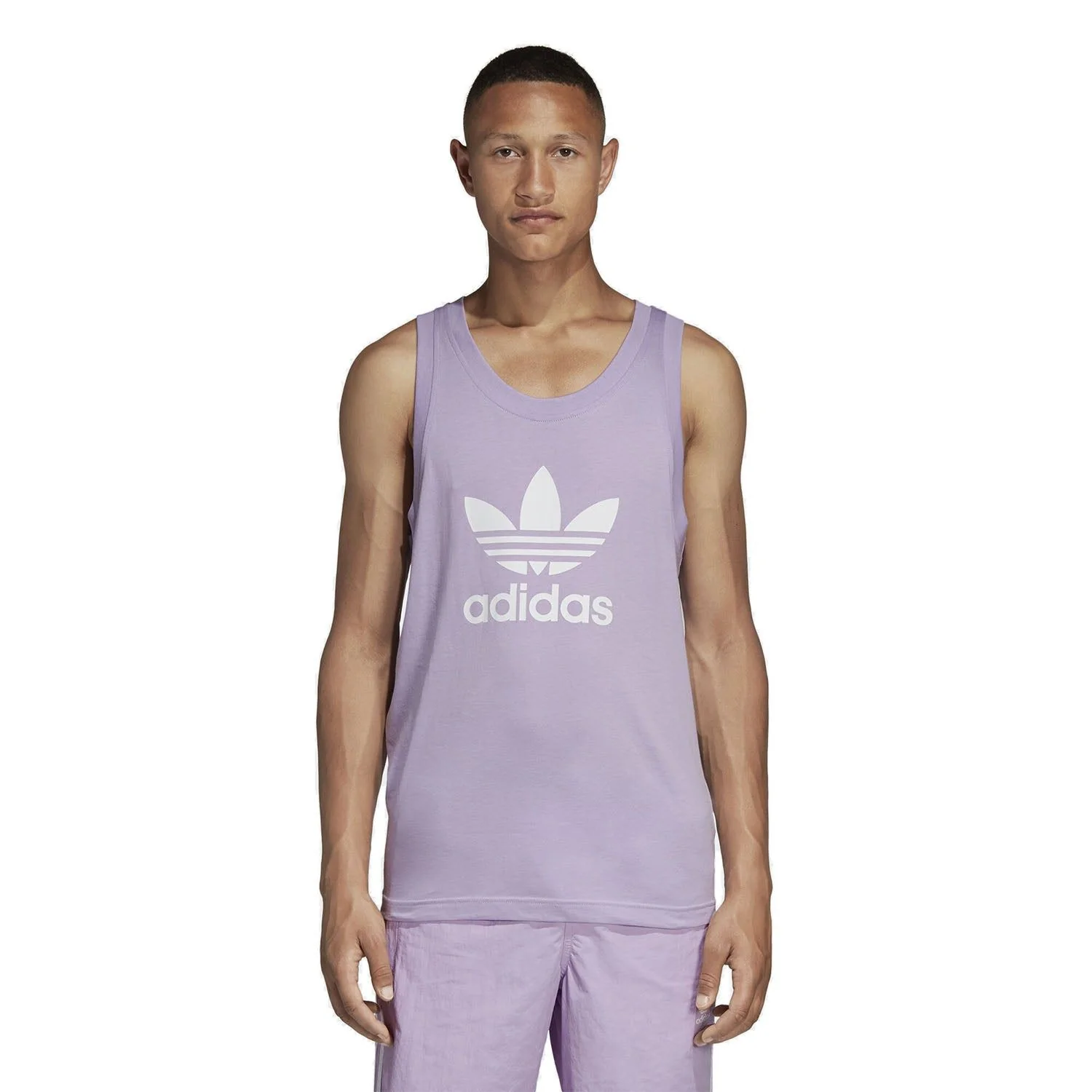 adidas Originals Trefoil Tank Top - Purple Glow - Image 3