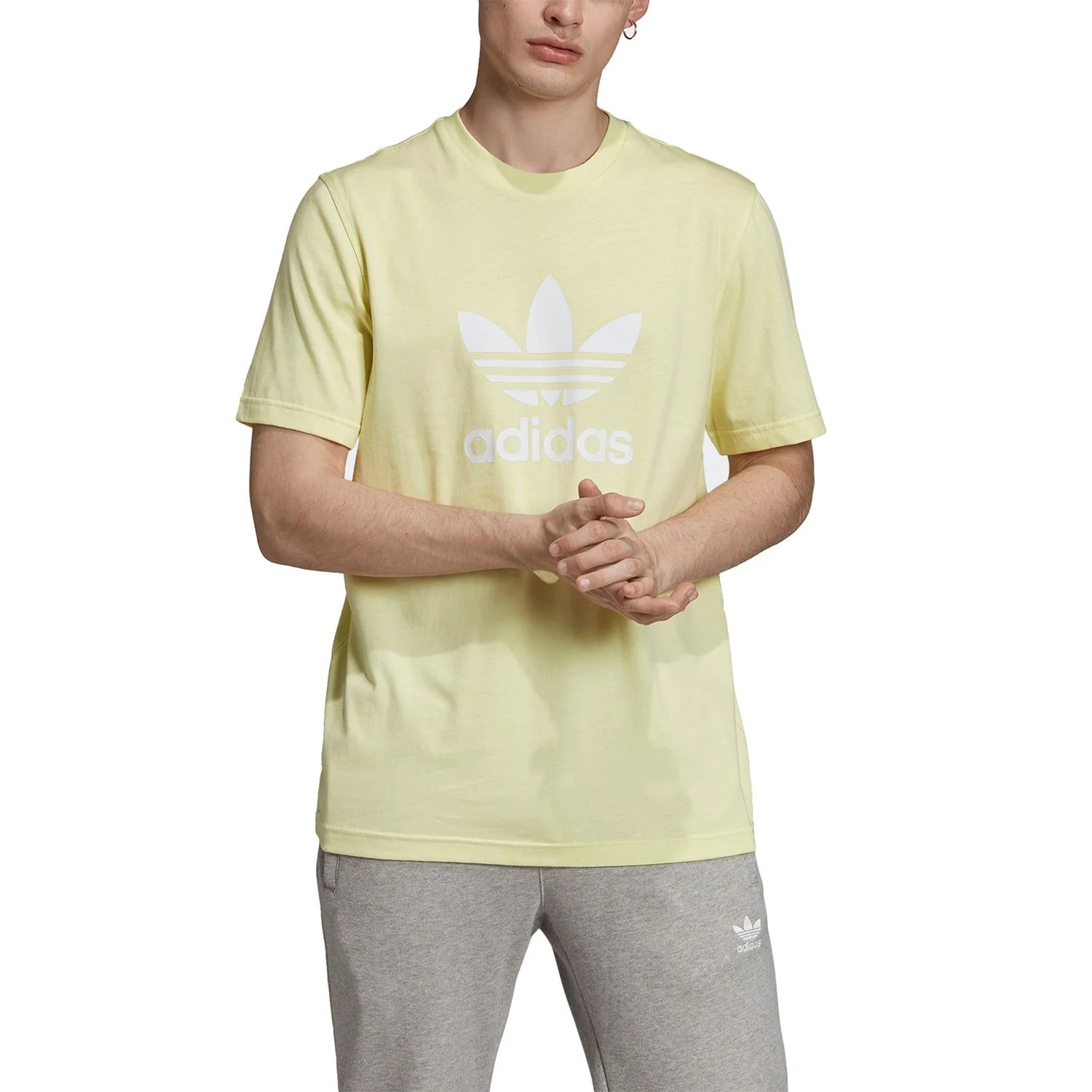 adidas Originals Trefoil Tee - Ice Yellow - Image 3