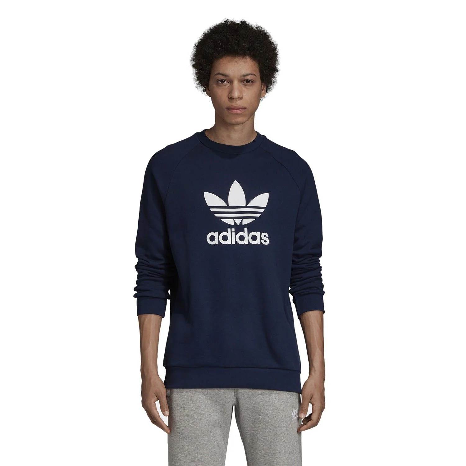 adidas Originals Trefoil Warm-Up Crew Sweatshirt - Blue - Image 4