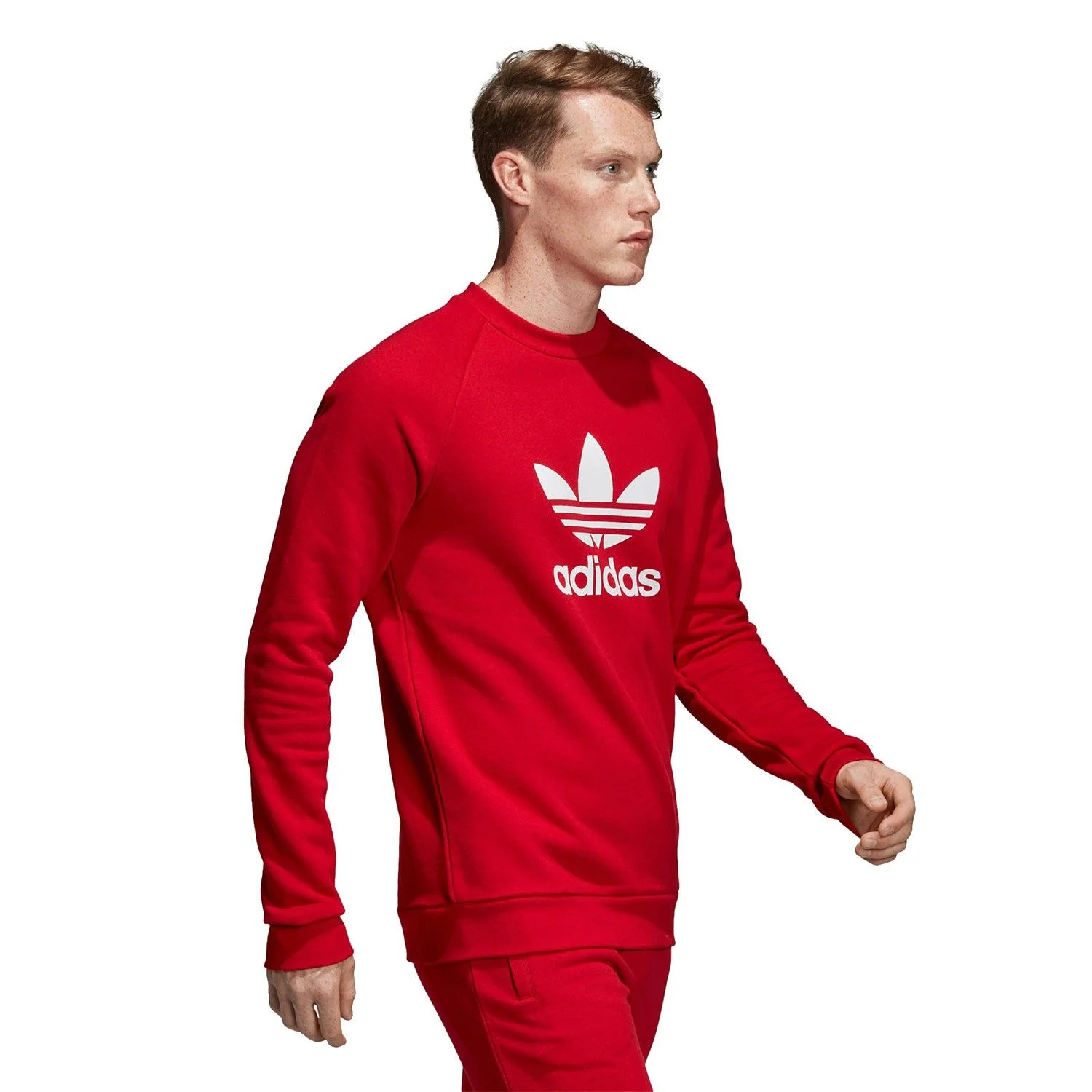 adidas Originals Trefoil Warm-Up Crew Sweatshirt - Red - Image 5