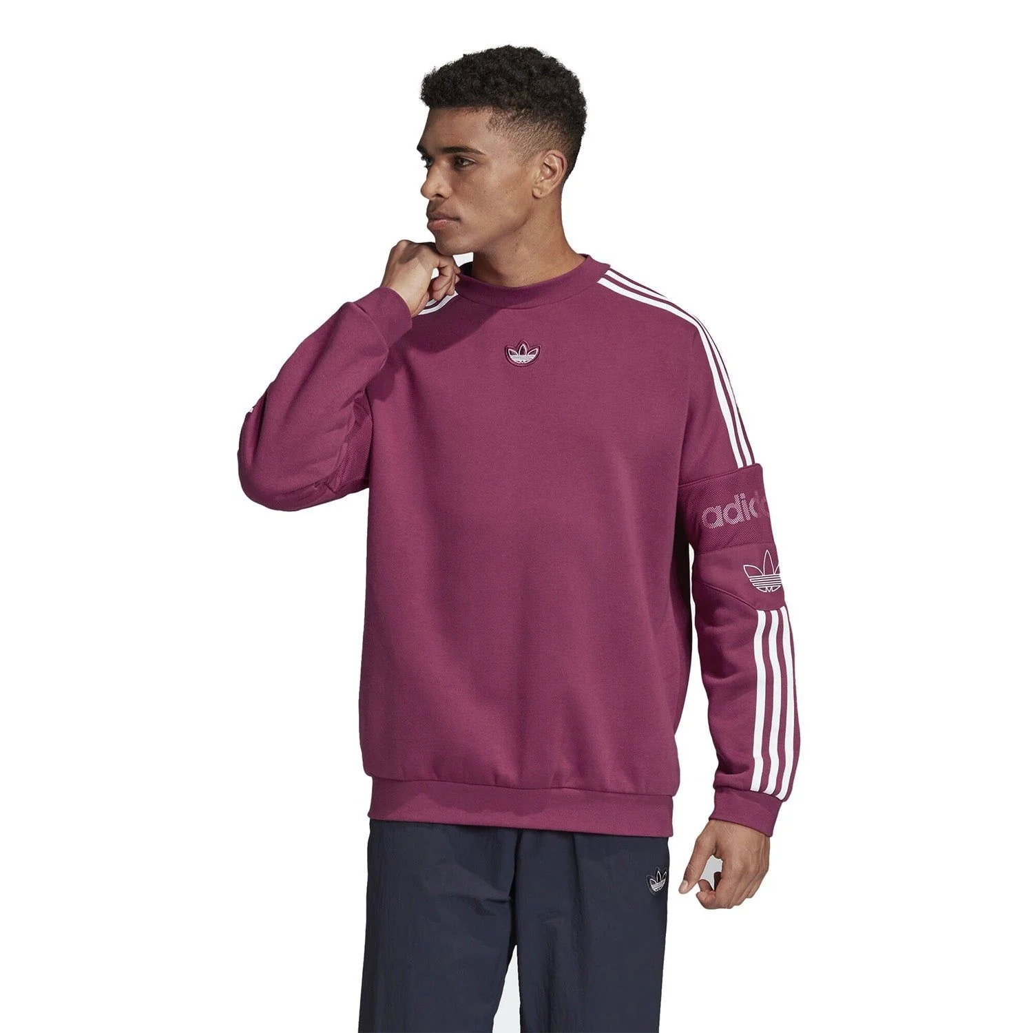 adidas Originals TS Trefoil Sweatshirt - Mystery Ruby - Image 3