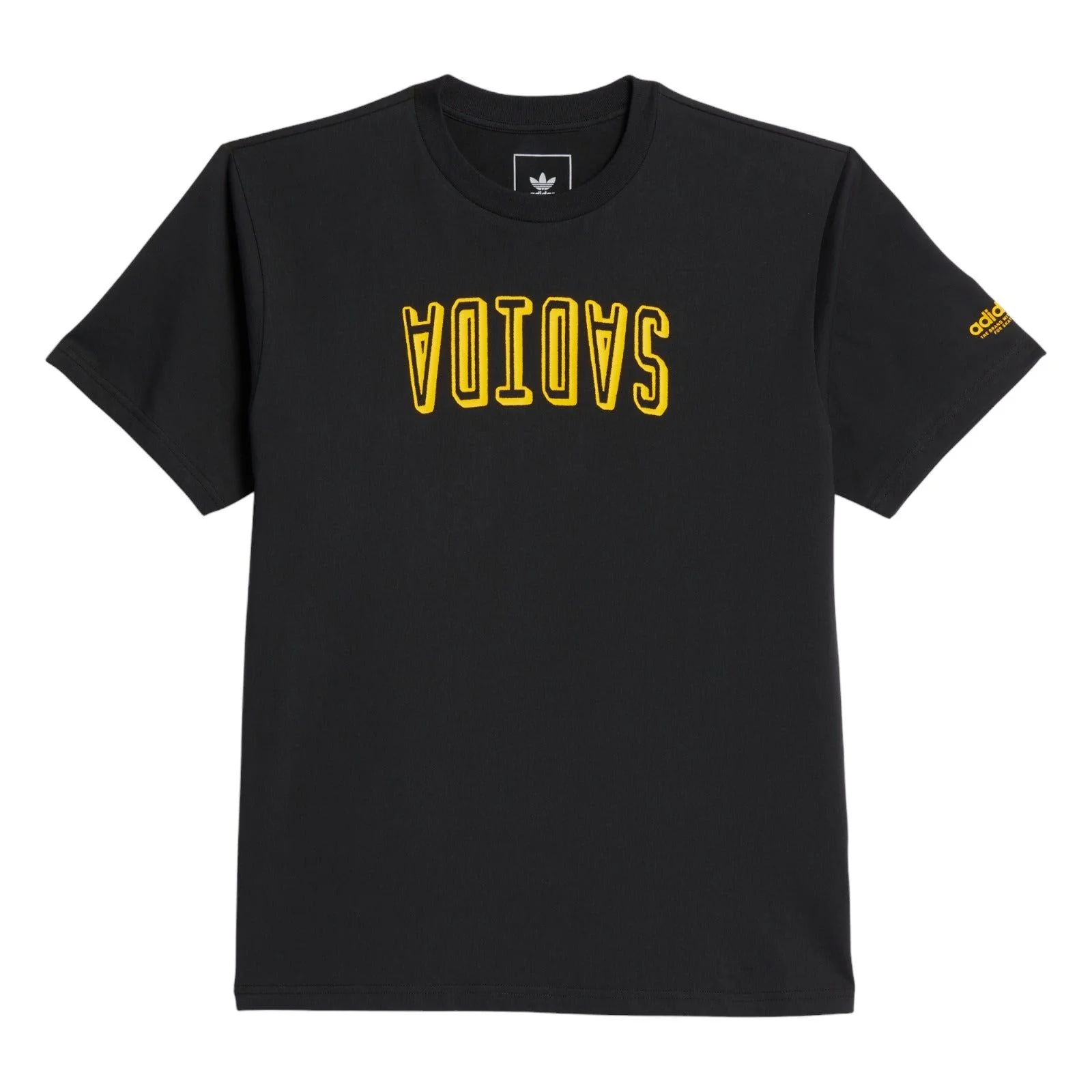 adidas Originals Unisex 4.0 Flipped Adi Skateboarding Tee - Black / Yellow