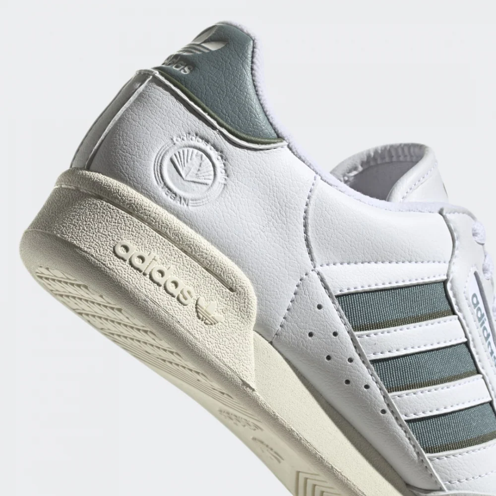adidas Originals Unisex Continental 80 Stripes Shoes - White/Green - Image 2