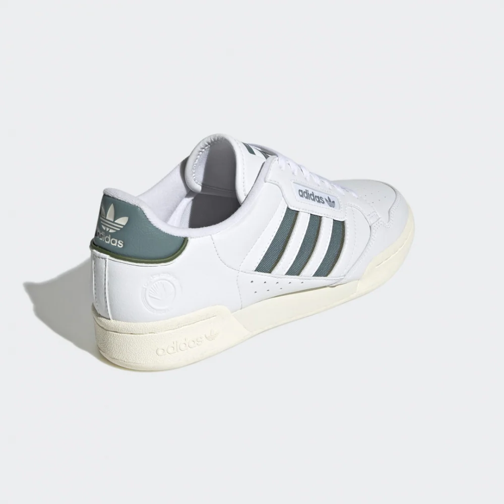 adidas Originals Unisex Continental 80 Stripes Shoes - White/Green - Image 5