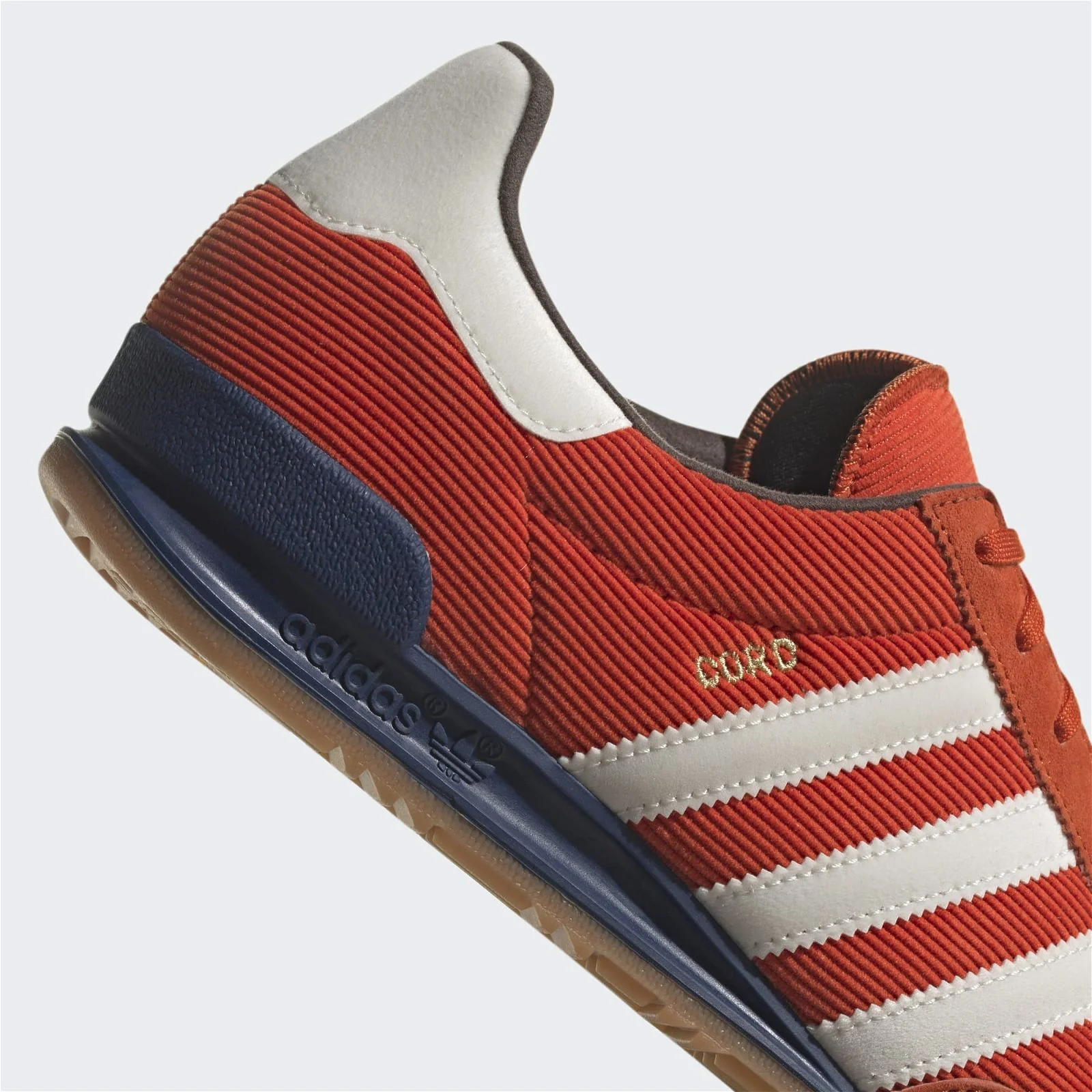 adidas Originals Unisex Cord Trainers - Orange / White - Image 4