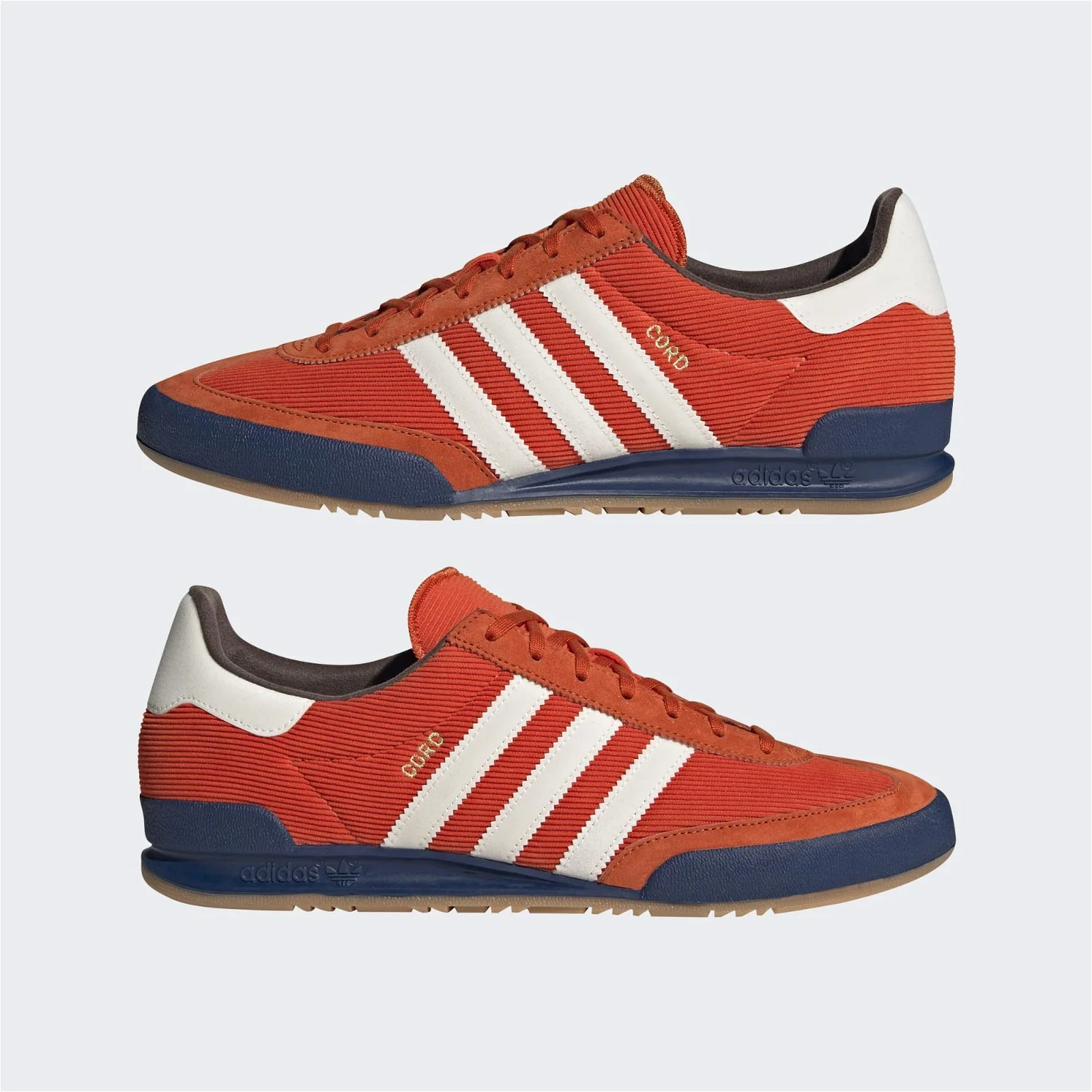 adidas Originals Unisex Cord Trainers - Orange / White - Image 8