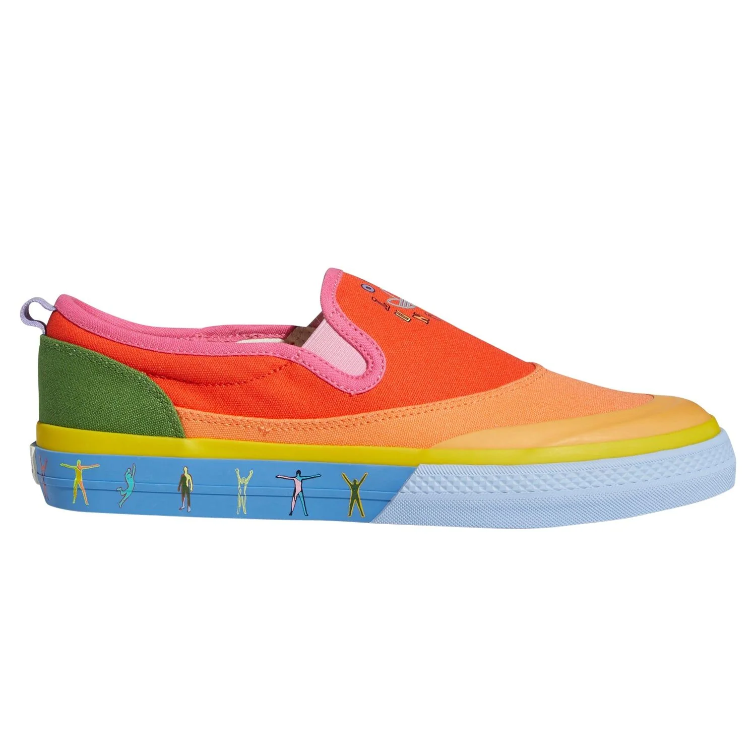 adidas Originals Unisex Nizza Slip-On Pride Shoes - Multi