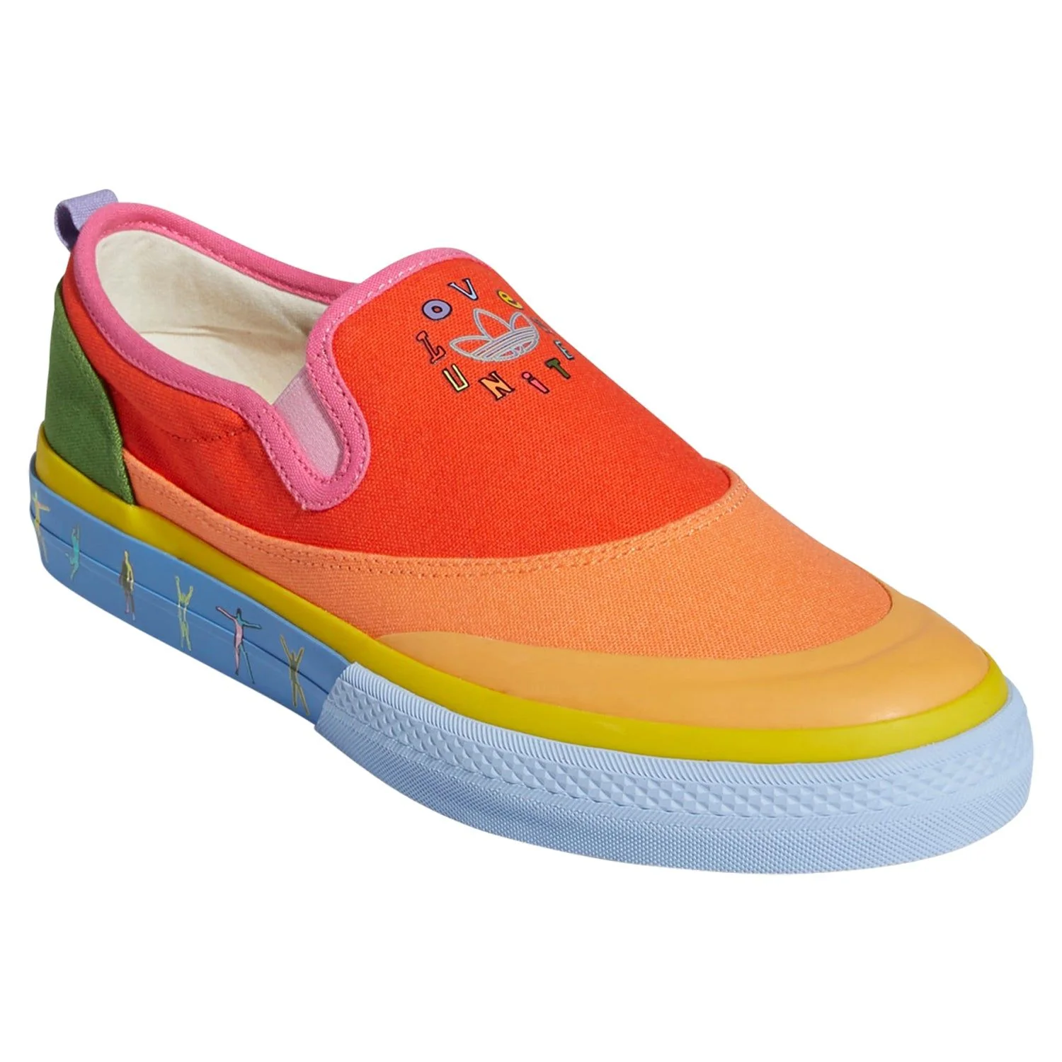 adidas Originals Unisex Nizza Slip-On Pride Shoes - Multi - Image 2