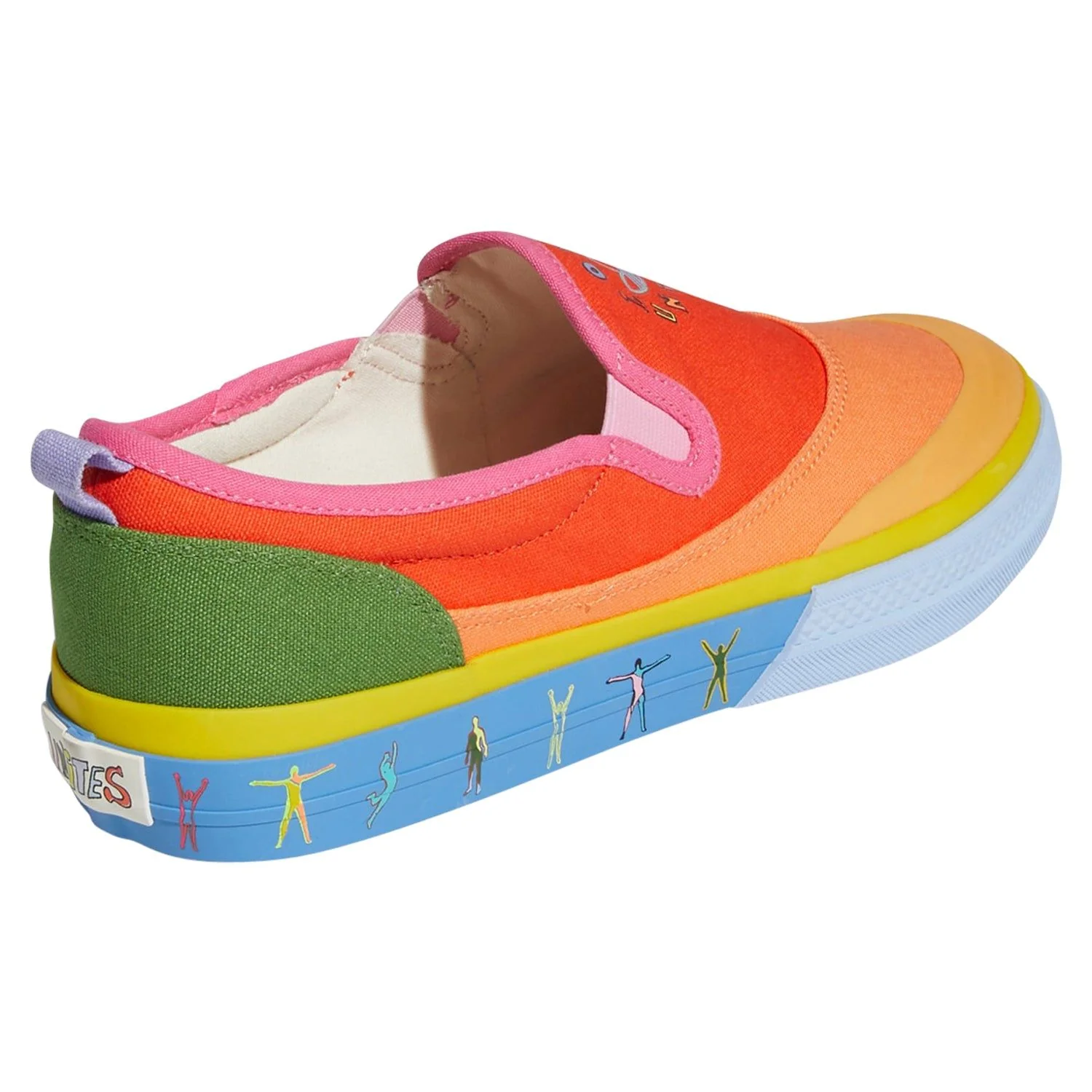 adidas Originals Unisex Nizza Slip-On Pride Shoes - Multi - Image 3