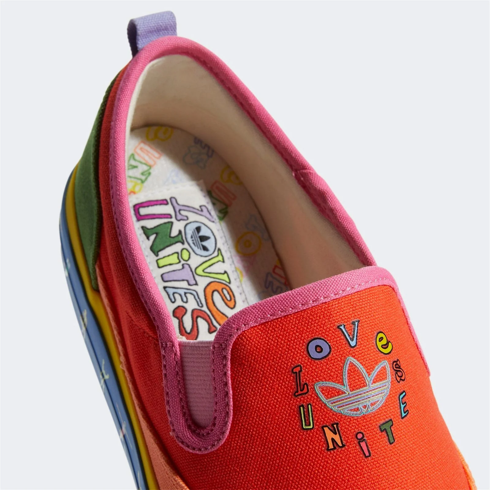 adidas Originals Unisex Nizza Slip-On Pride Shoes - Multi - Image 4