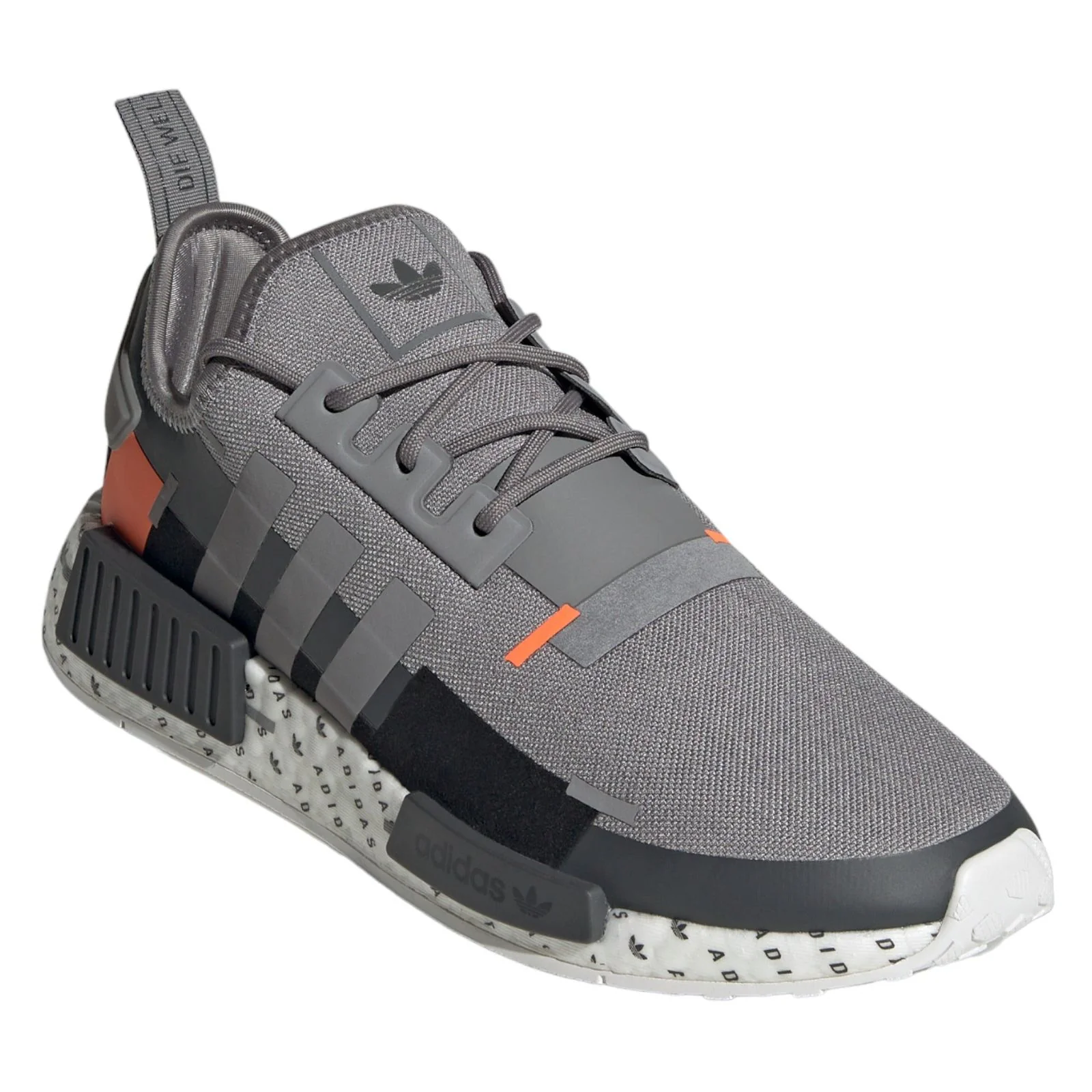 adidas Originals Unisex NMD_R1 Trainers - Grey Three / Solar Orange - Image 2