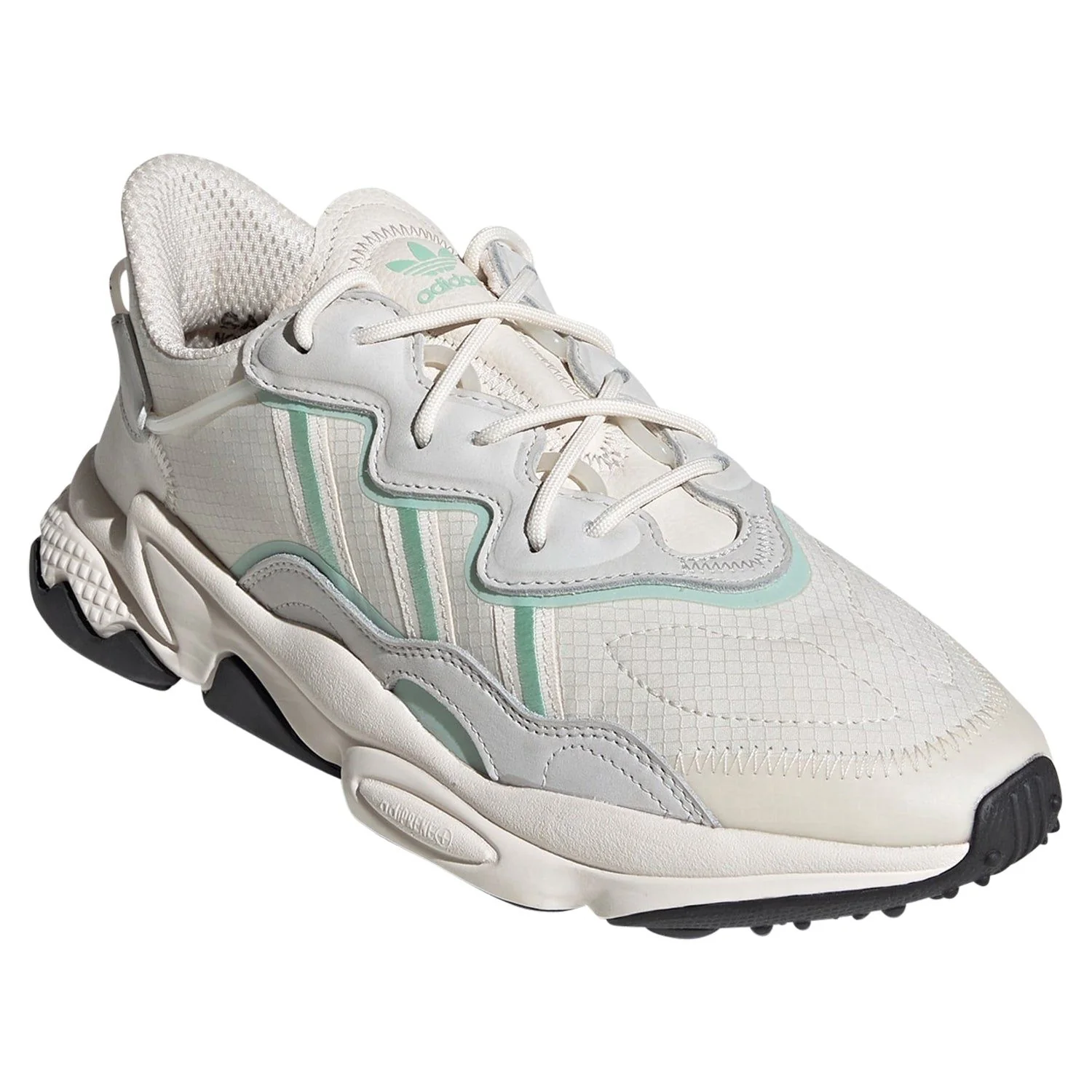 adidas Originals Unisex Ozweego Shoes - Chalk White / Blush Green - Image 2