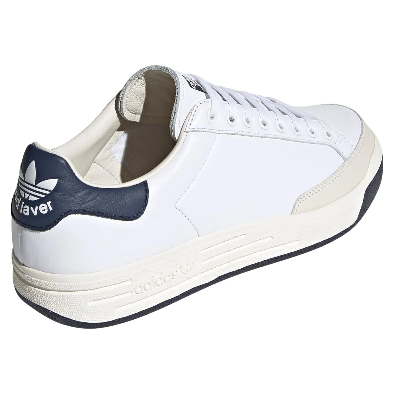 adidas Originals Unisex Rod Laver Shoes - White / Navy - Image 3