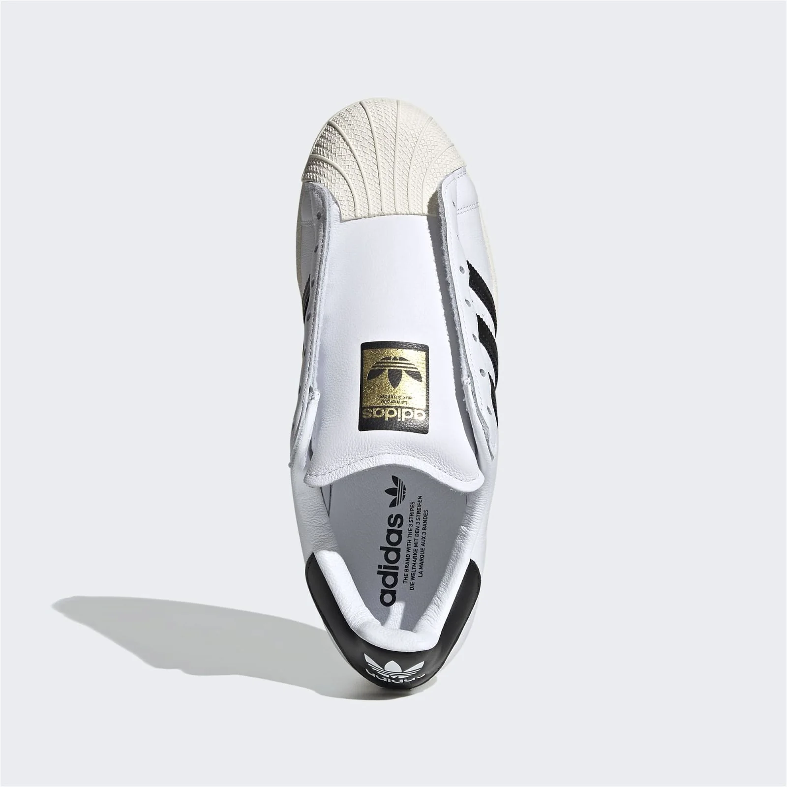 adidas Originals Unisex Superstar Laceless Shoes - White Black - Image 7