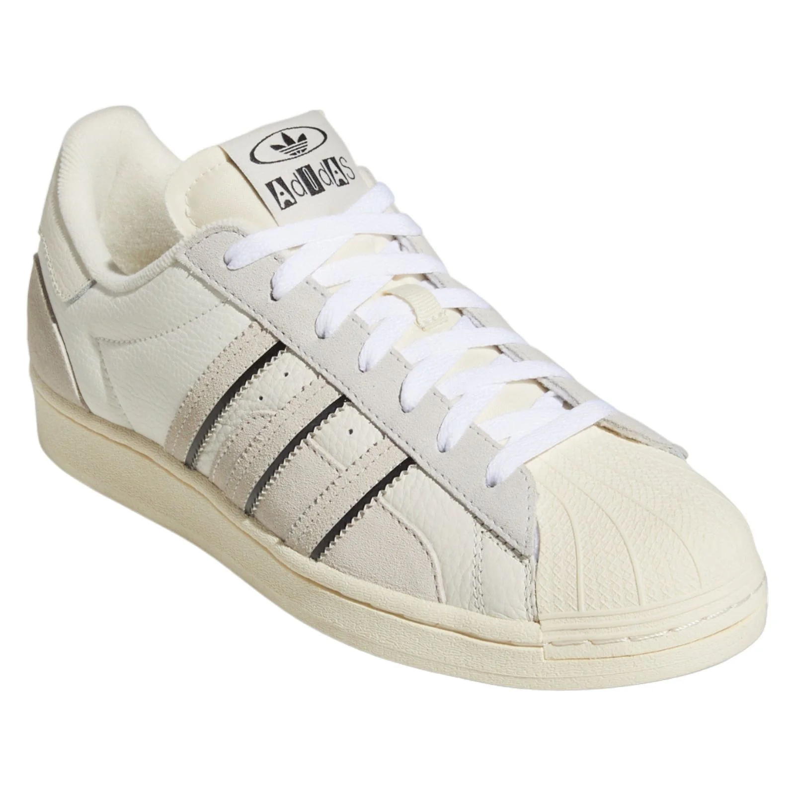 adidas Originals Unisex Superstar Shoes - Cloud White/Aluminium - Image 2