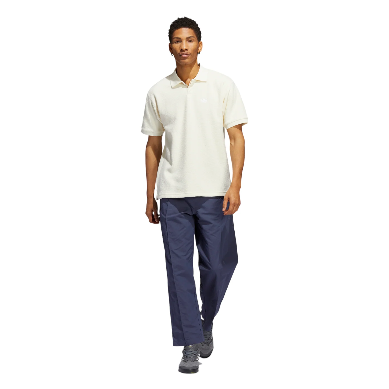 adidas Originals Unisex Tennis Polo - Cream & White - Image 5