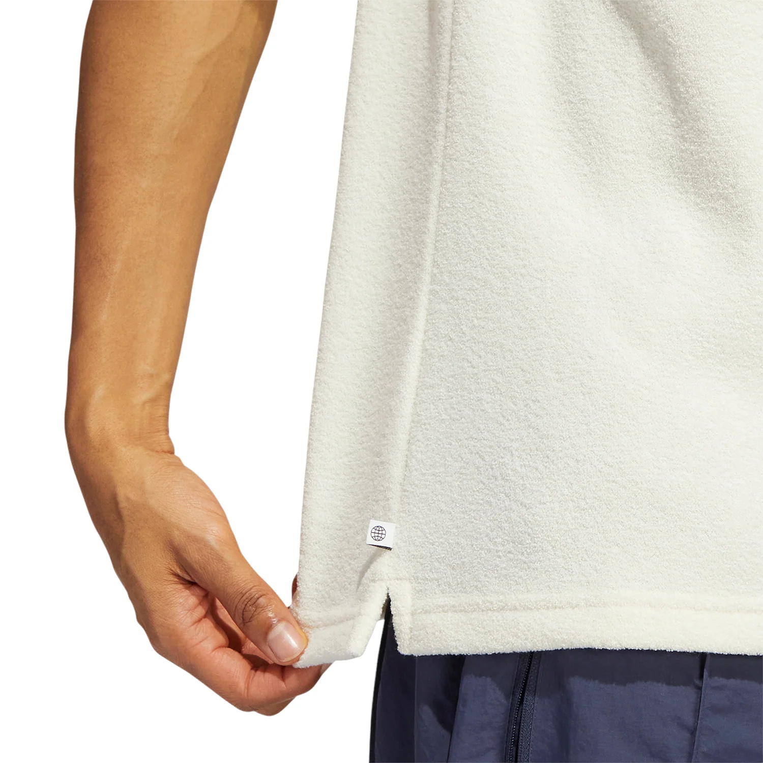 adidas Originals Unisex Tennis Polo - Cream & White - Image 6