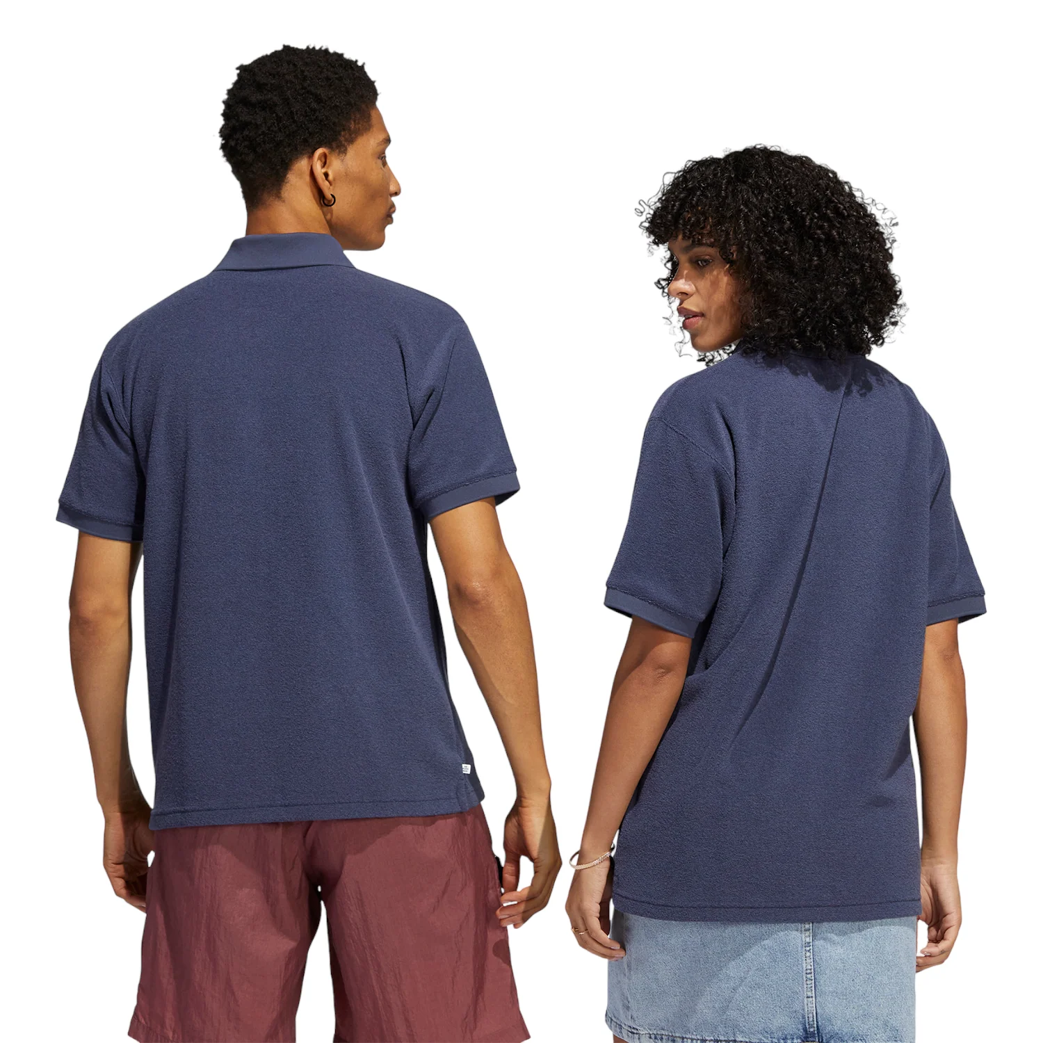 adidas Originals Unisex Tennis Polo - Navy / White - Image 3