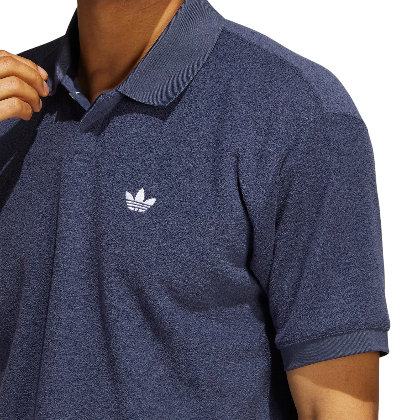 adidas Originals Unisex Tennis Polo - Navy / White - Image 5
