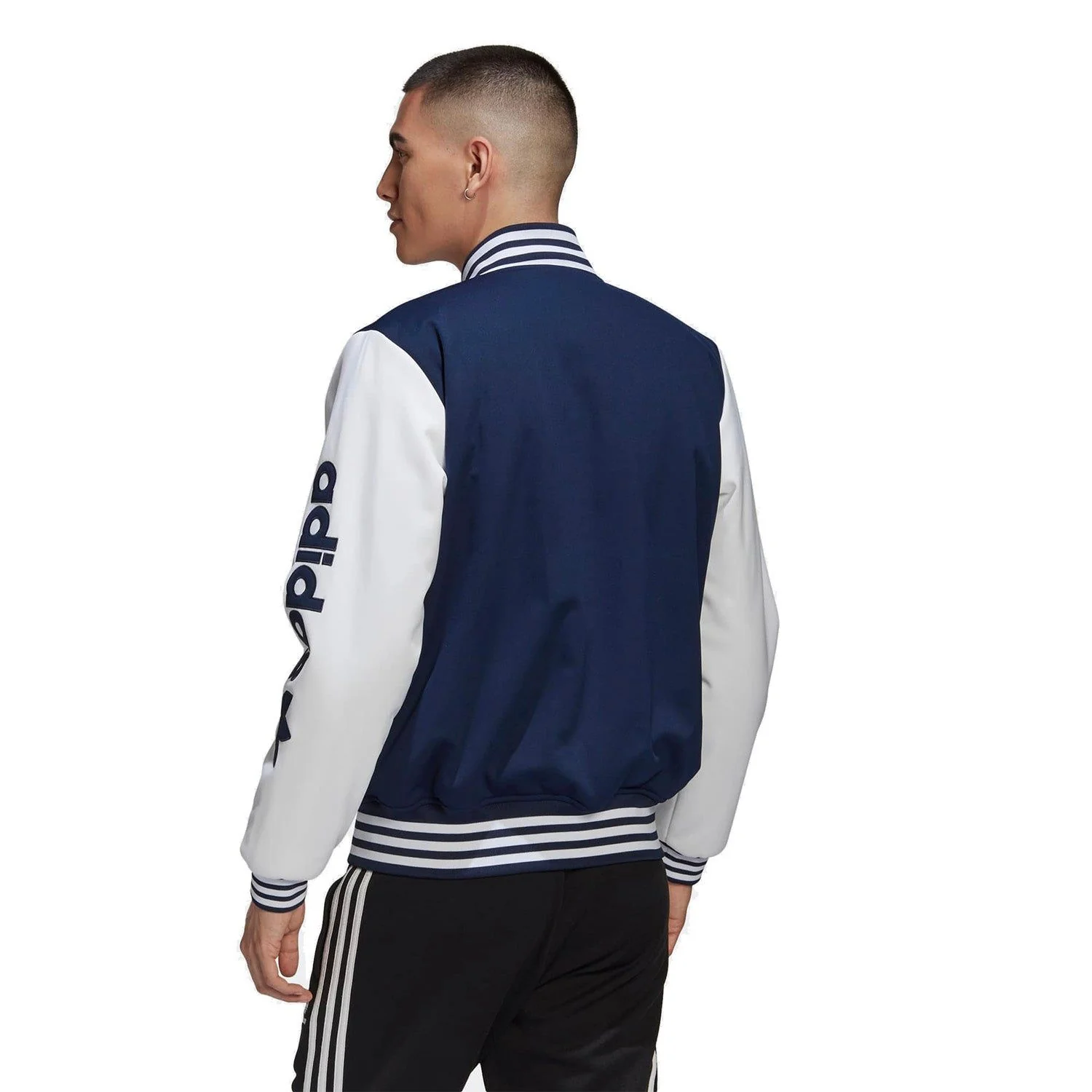 adidas Originals Varsity Bomber Jacket - Navy - Image 4