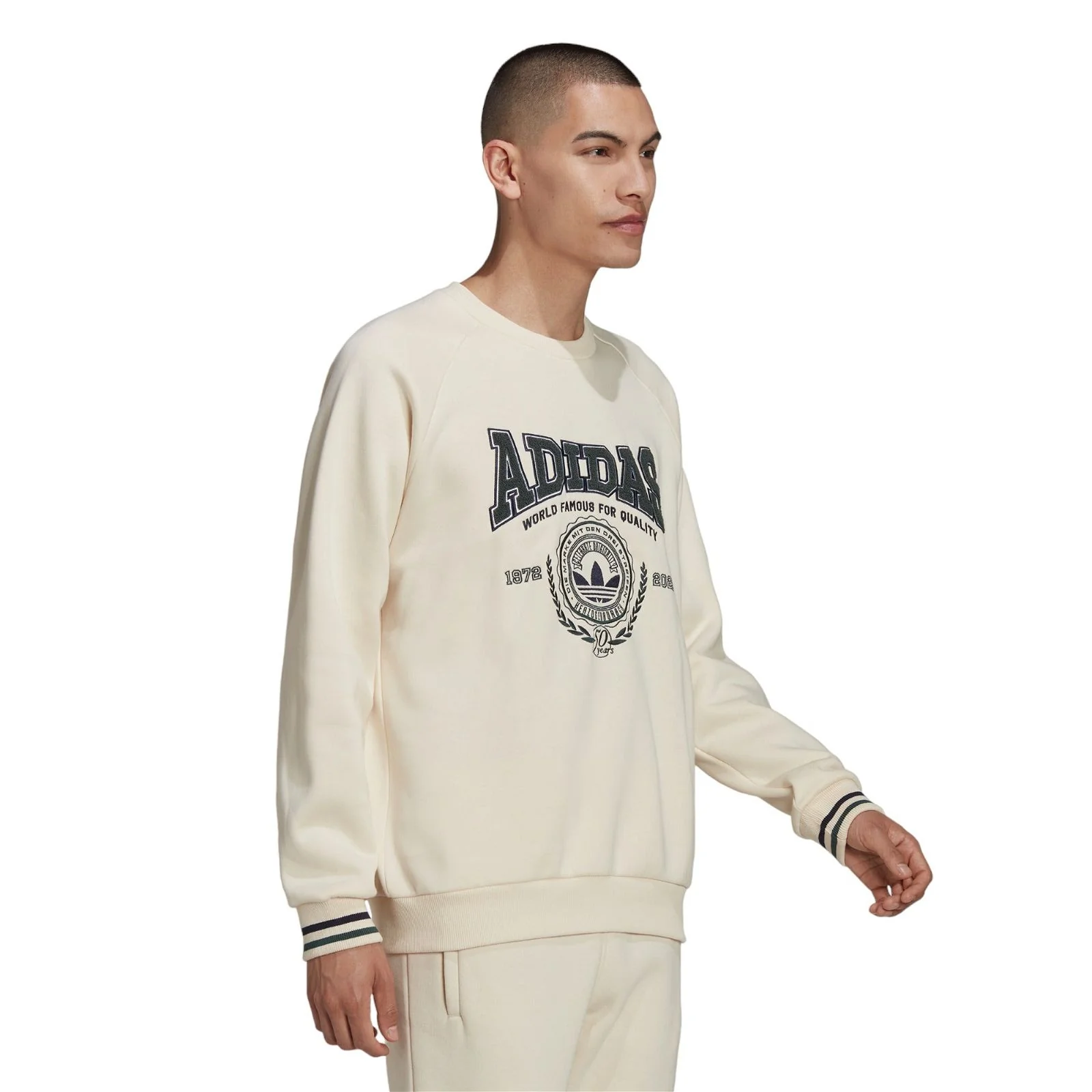 adidas Originals Varsity Retro Crewneck Sweatshirt - Beige - Image 5