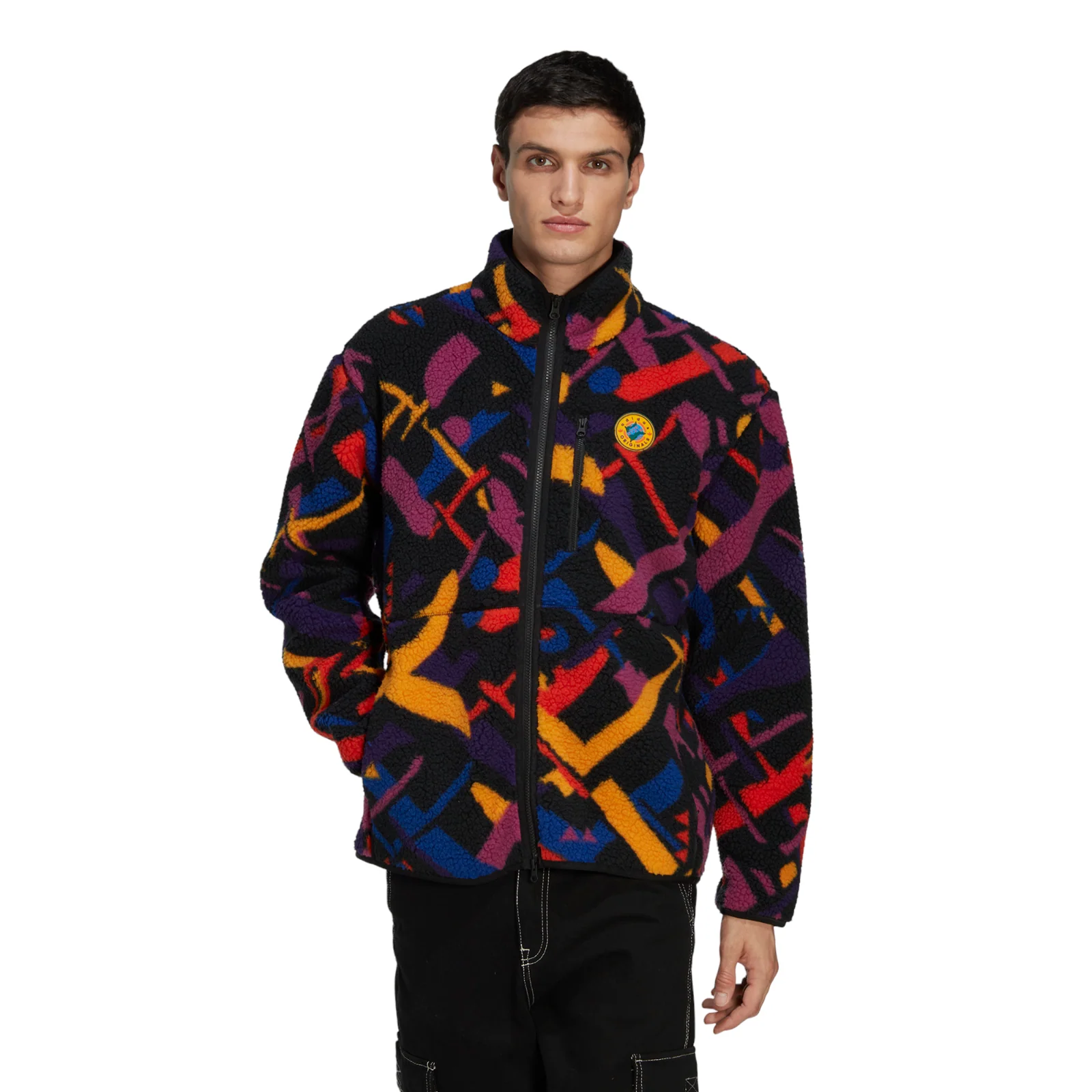 adidas Originals Wander Hour Full-Zip Printed Fleece Jacket - Multi - Image 2