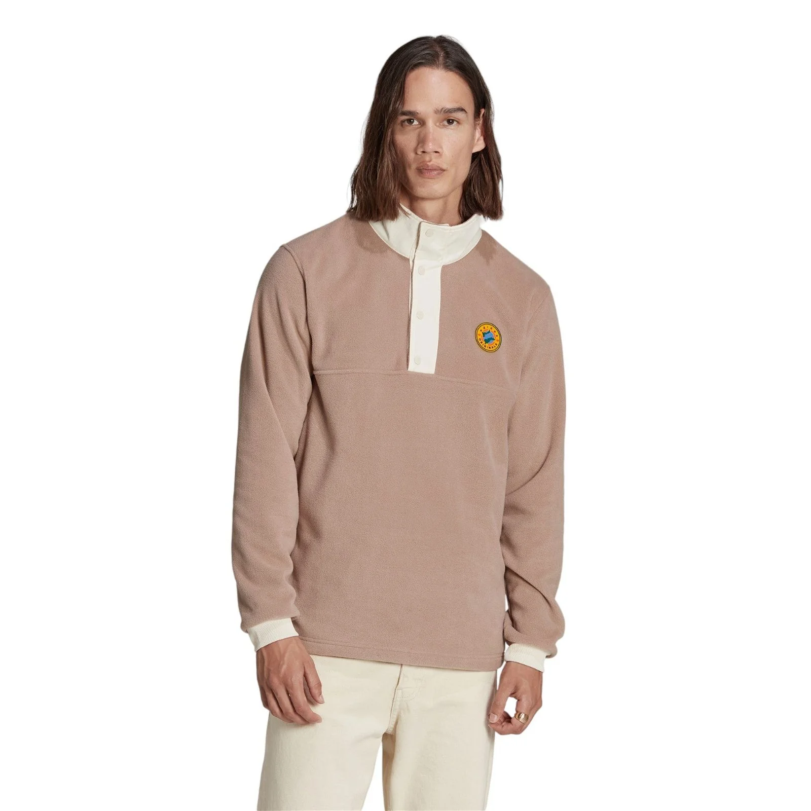 adidas Originals Wander Hour Quarter-Snap Polar Fleece - Brown - Image 2