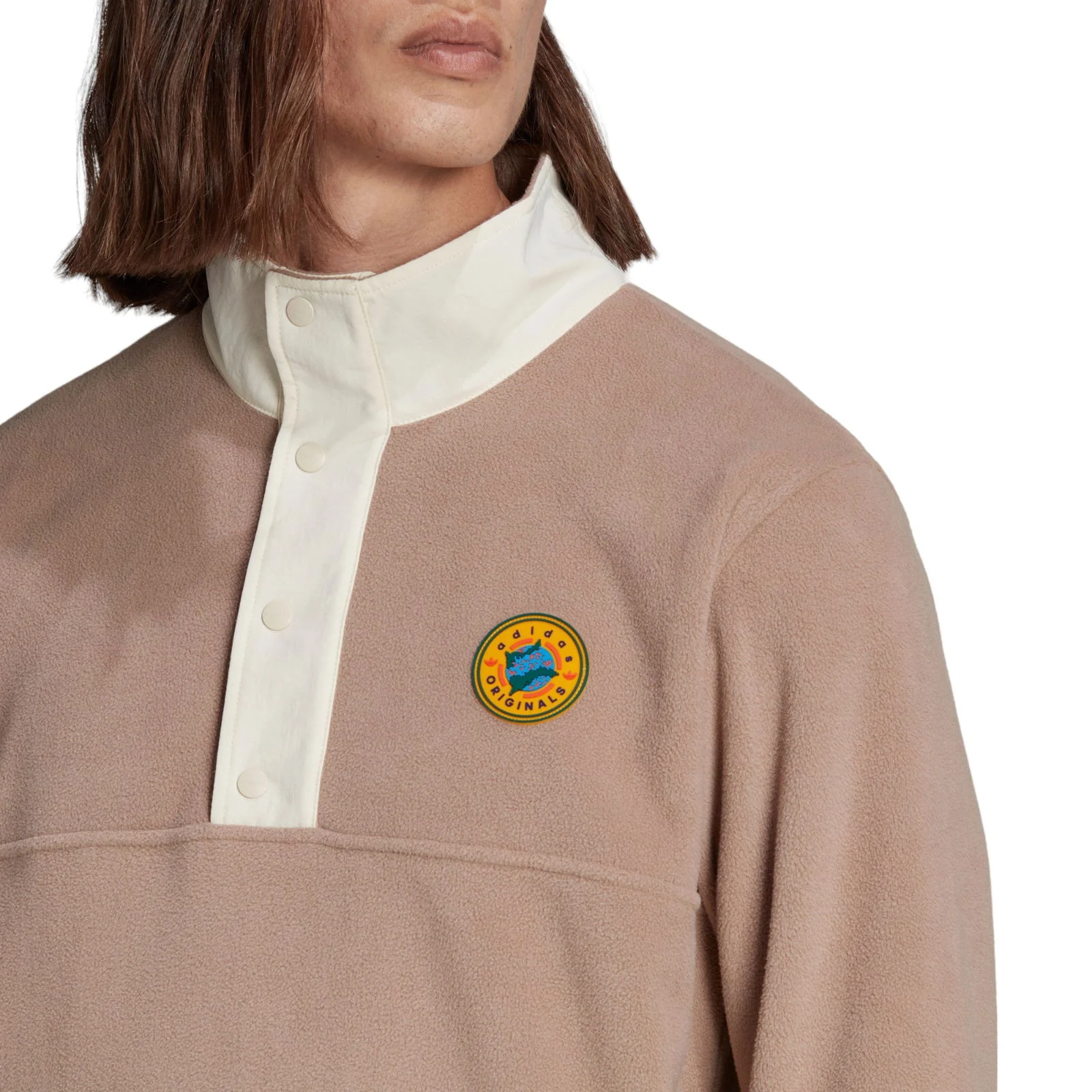 adidas Originals Wander Hour Quarter-Snap Polar Fleece - Brown - Image 5