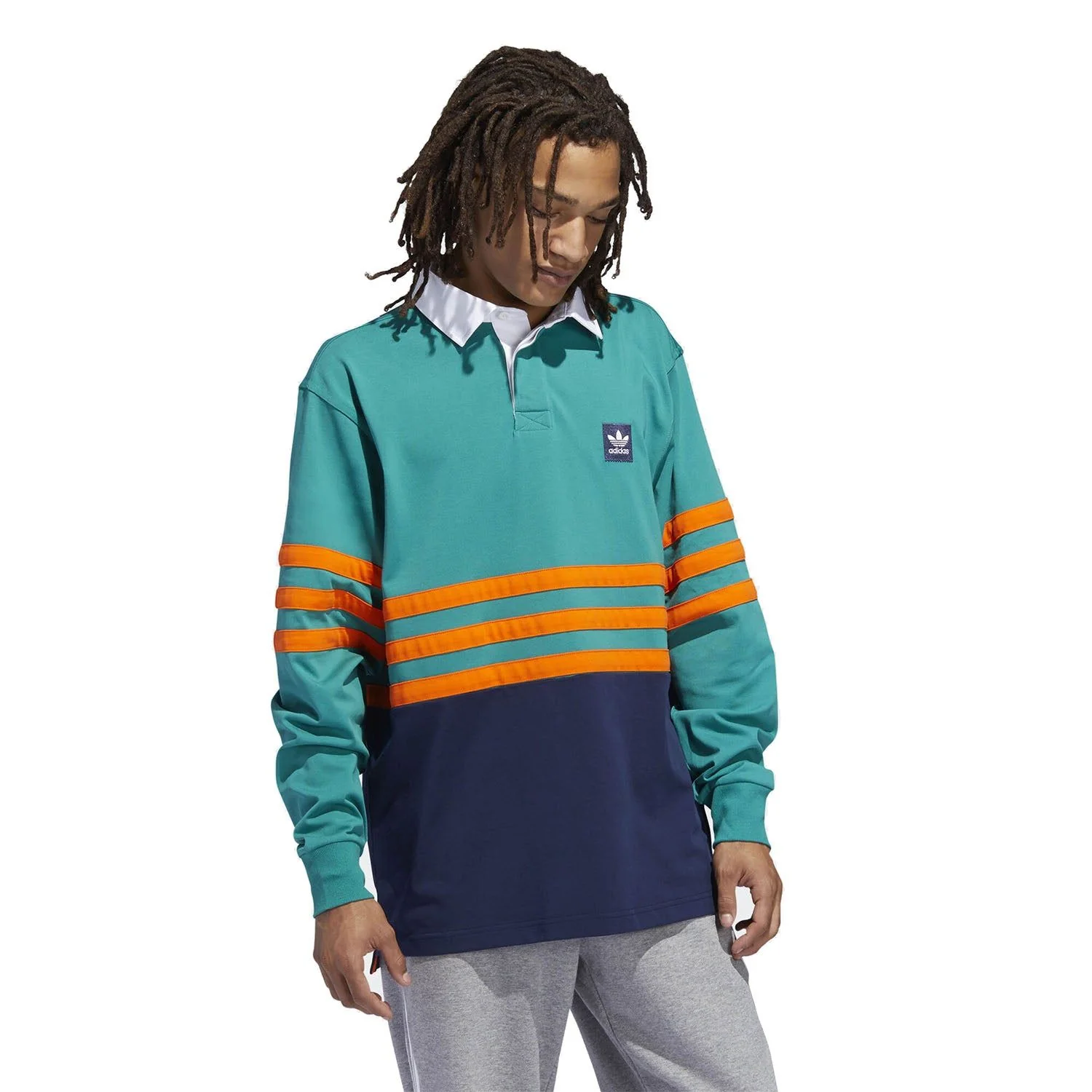 adidas Originals Winchell Rugby Shirt - Green - Image 3
