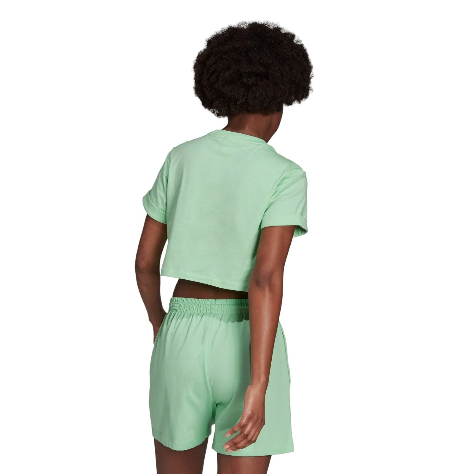 adidas Originals Womens Adicolor Essentials Cropped Tee - Glory Mint - Image 2