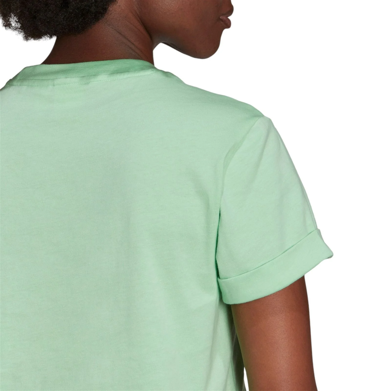 adidas Originals Womens Adicolor Essentials Cropped Tee - Glory Mint - Image 4