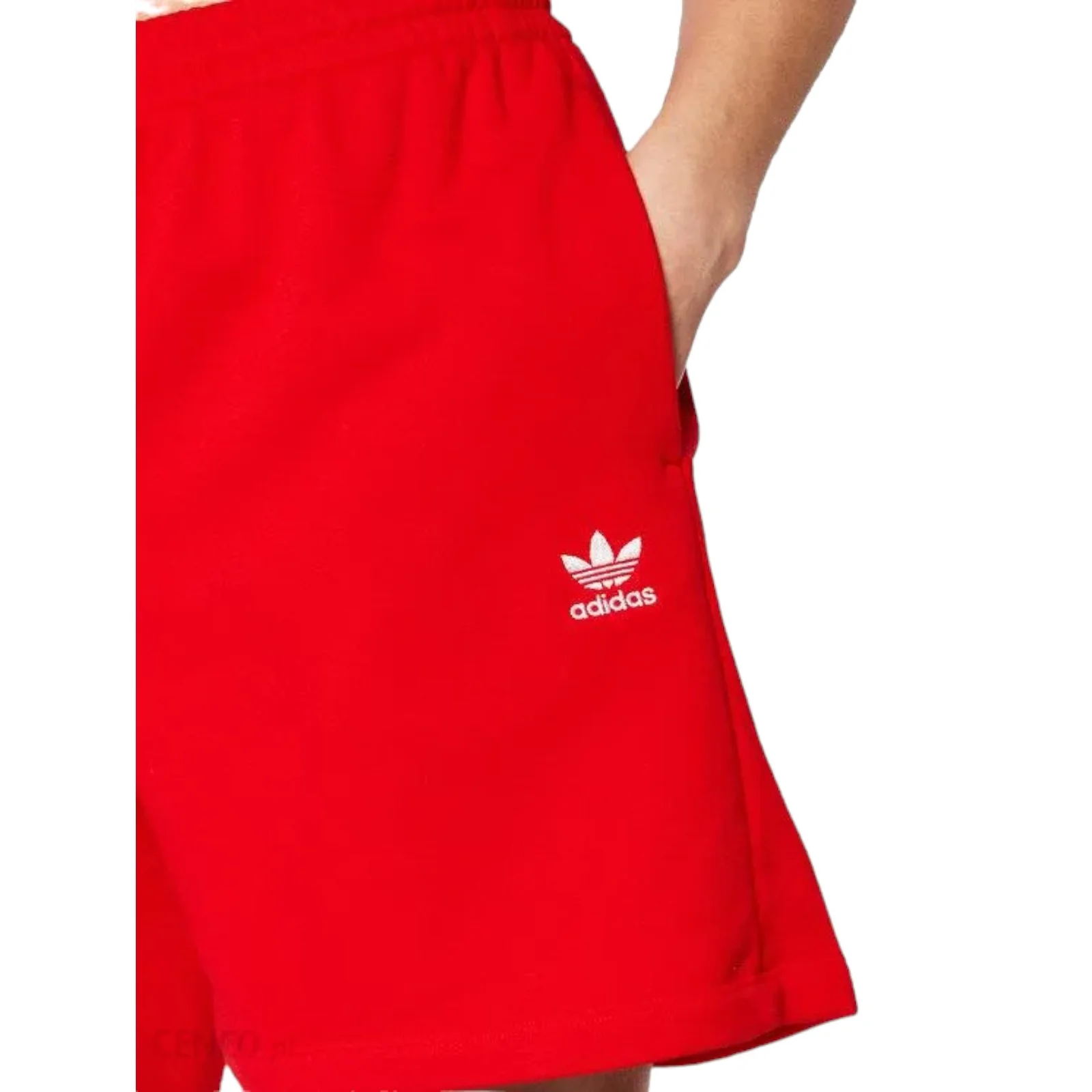adidas Originals Womens Adicolor Essentials French Terry Shorts - Red - Image 5
