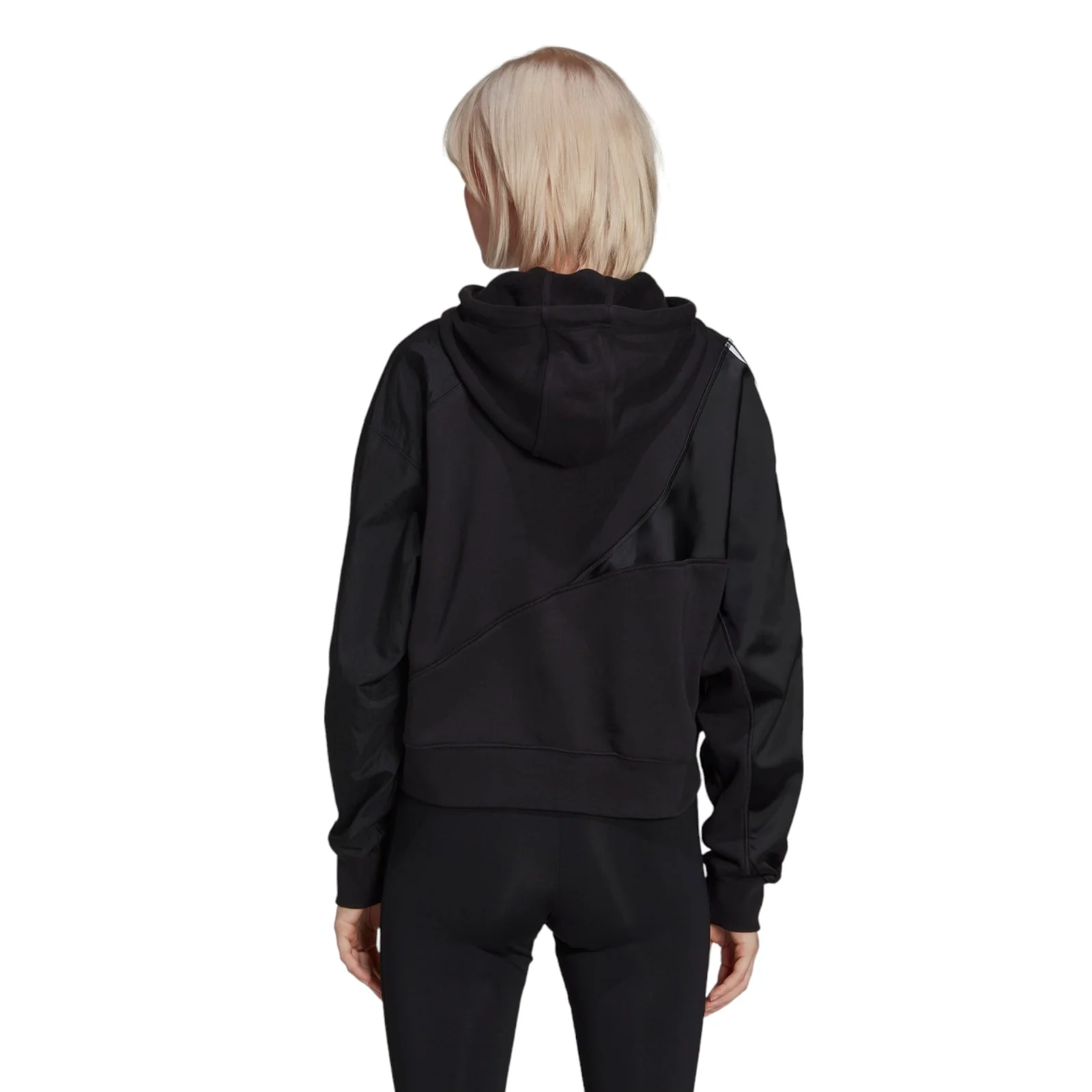 adidas Originals Womens Adicolor Split Trefoil Hoodie - Black - Image 4