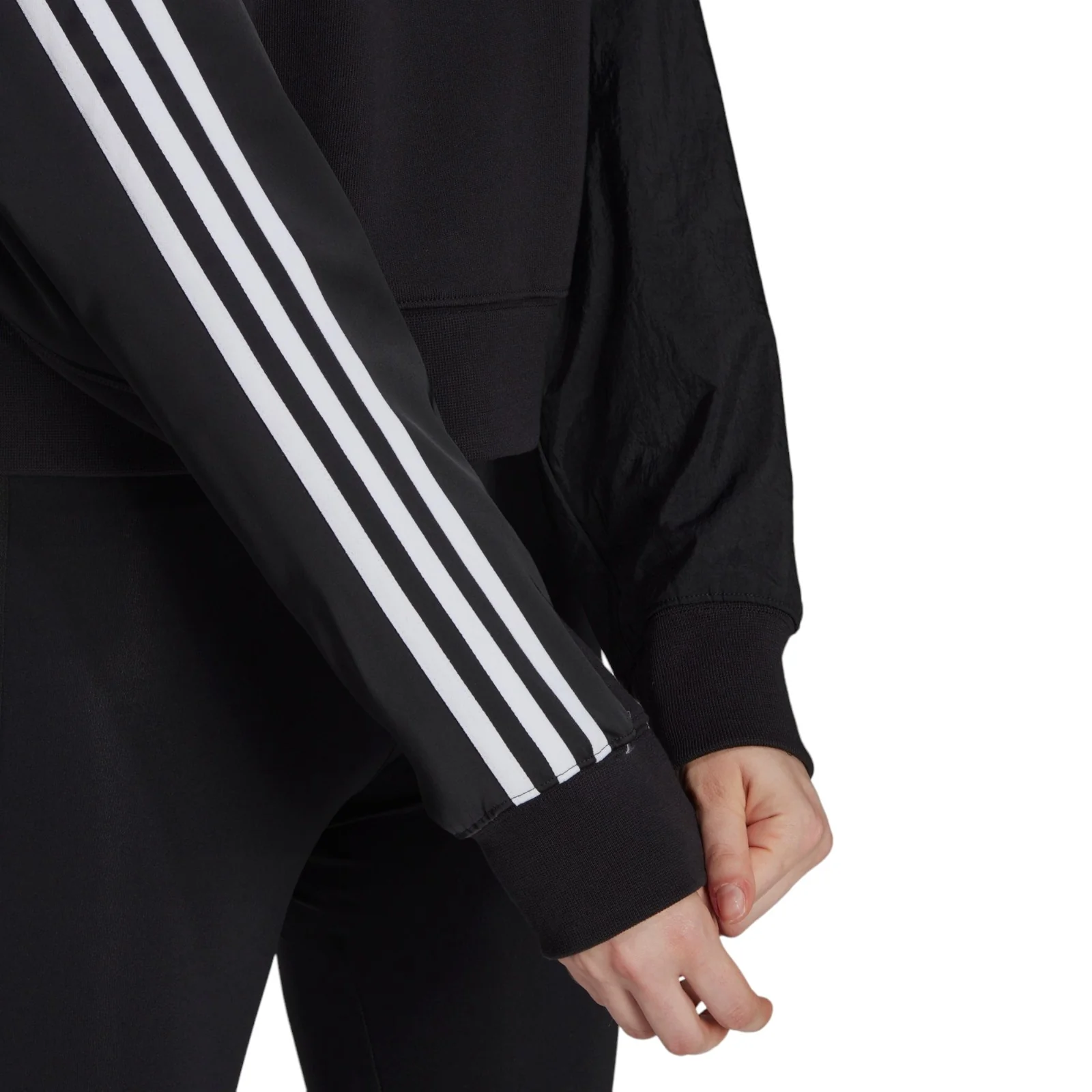 adidas Originals Womens Adicolor Split Trefoil Hoodie - Black - Image 5