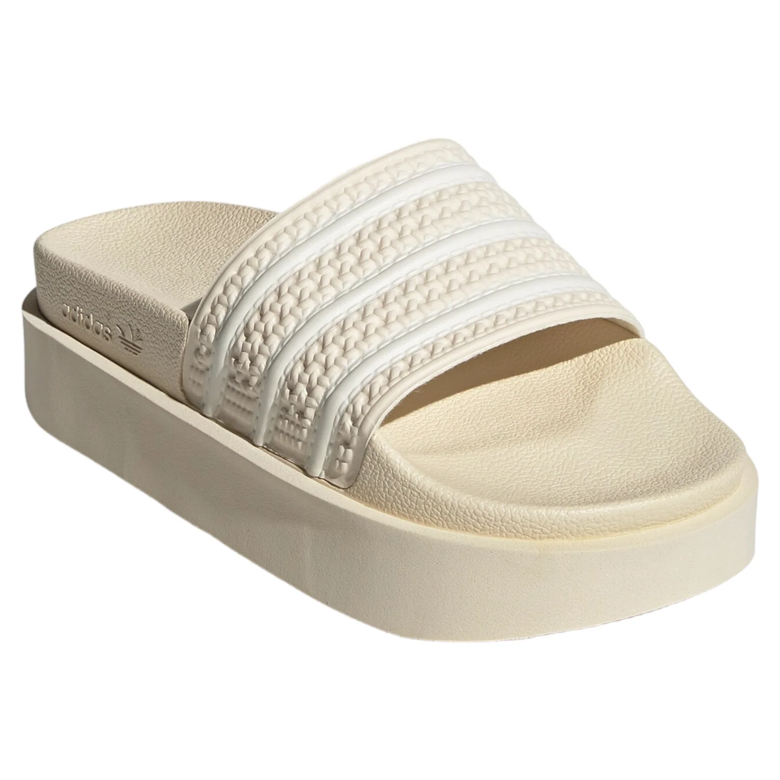 adidas Originals Womens Adilette Bonega Chunky Sole Platform Slides - Beige - Image 2