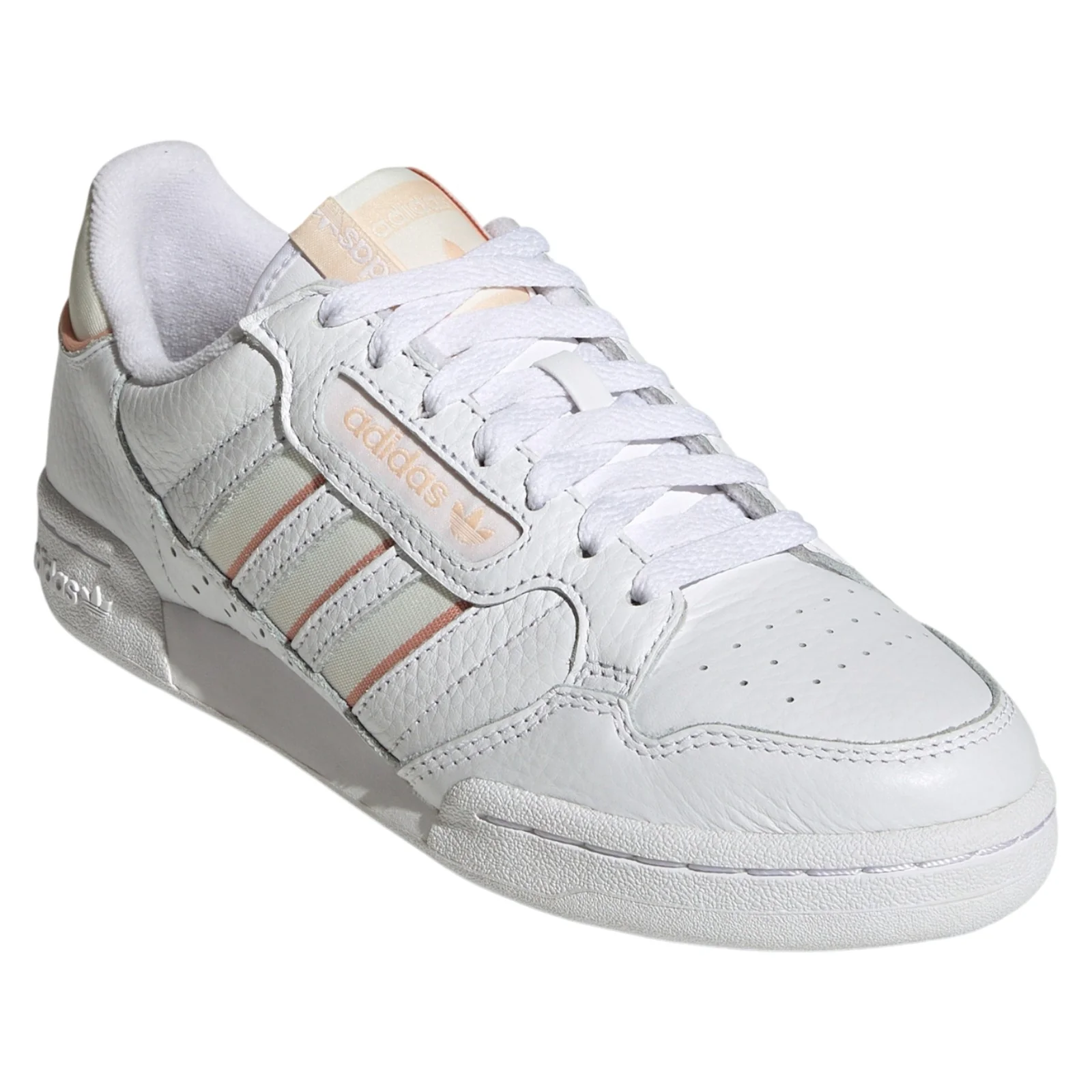 adidas Originals Womens Continental 80 Stripes Shoes - Cloud White / Bliss Orange - Image 2