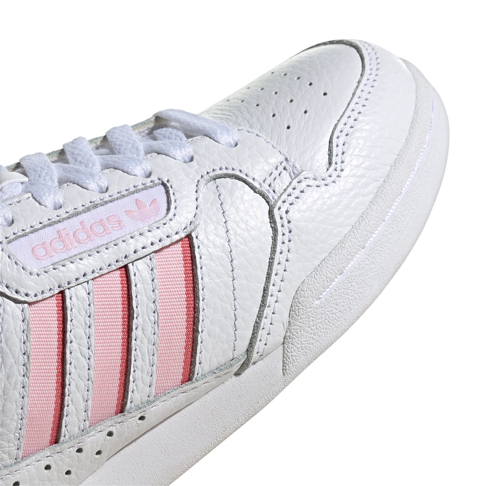 adidas Originals Womens Continental 80 Stripes Shoes - Cloud White / Clear Pink - Image 4