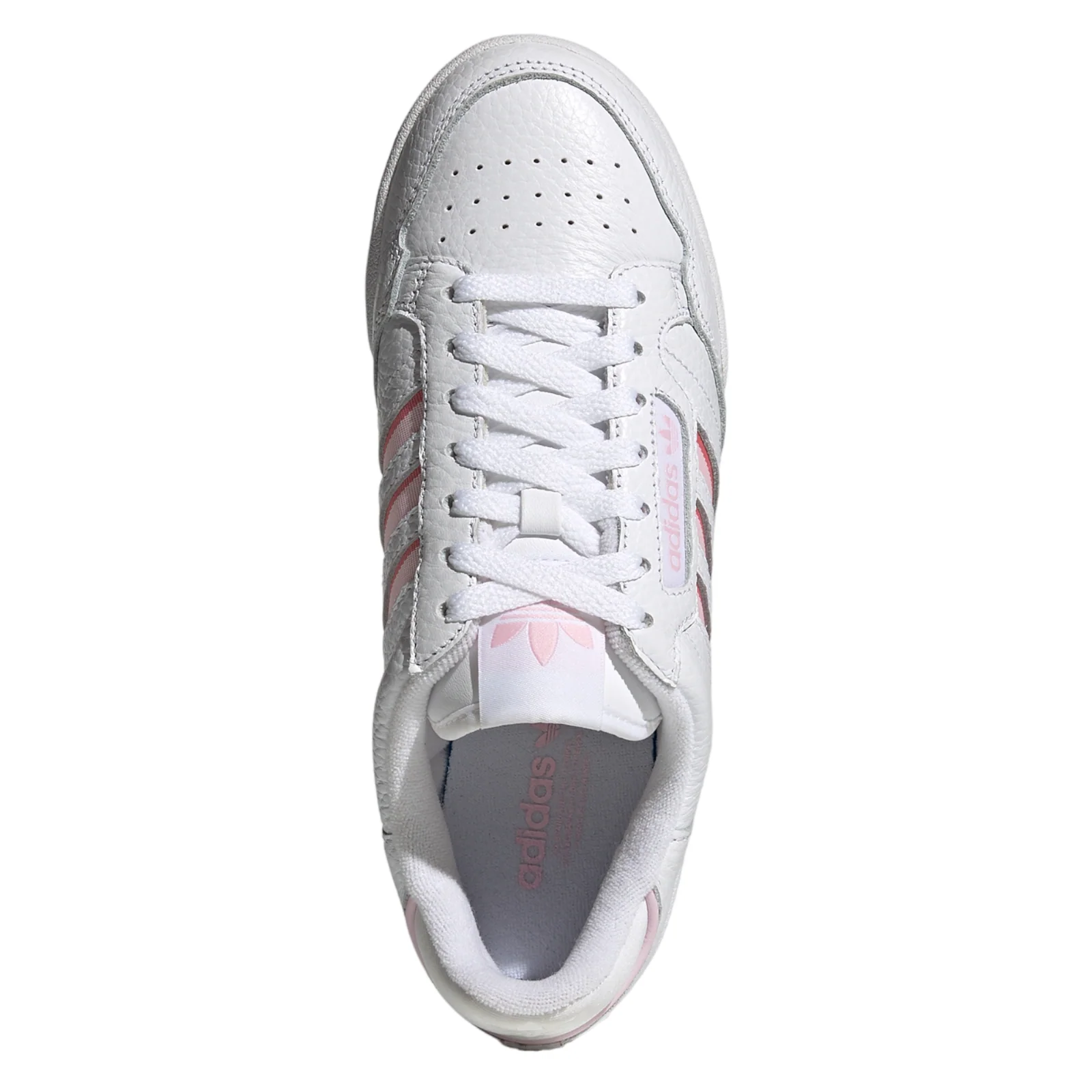 adidas Originals Womens Continental 80 Stripes Shoes - Cloud White / Clear Pink - Image 6