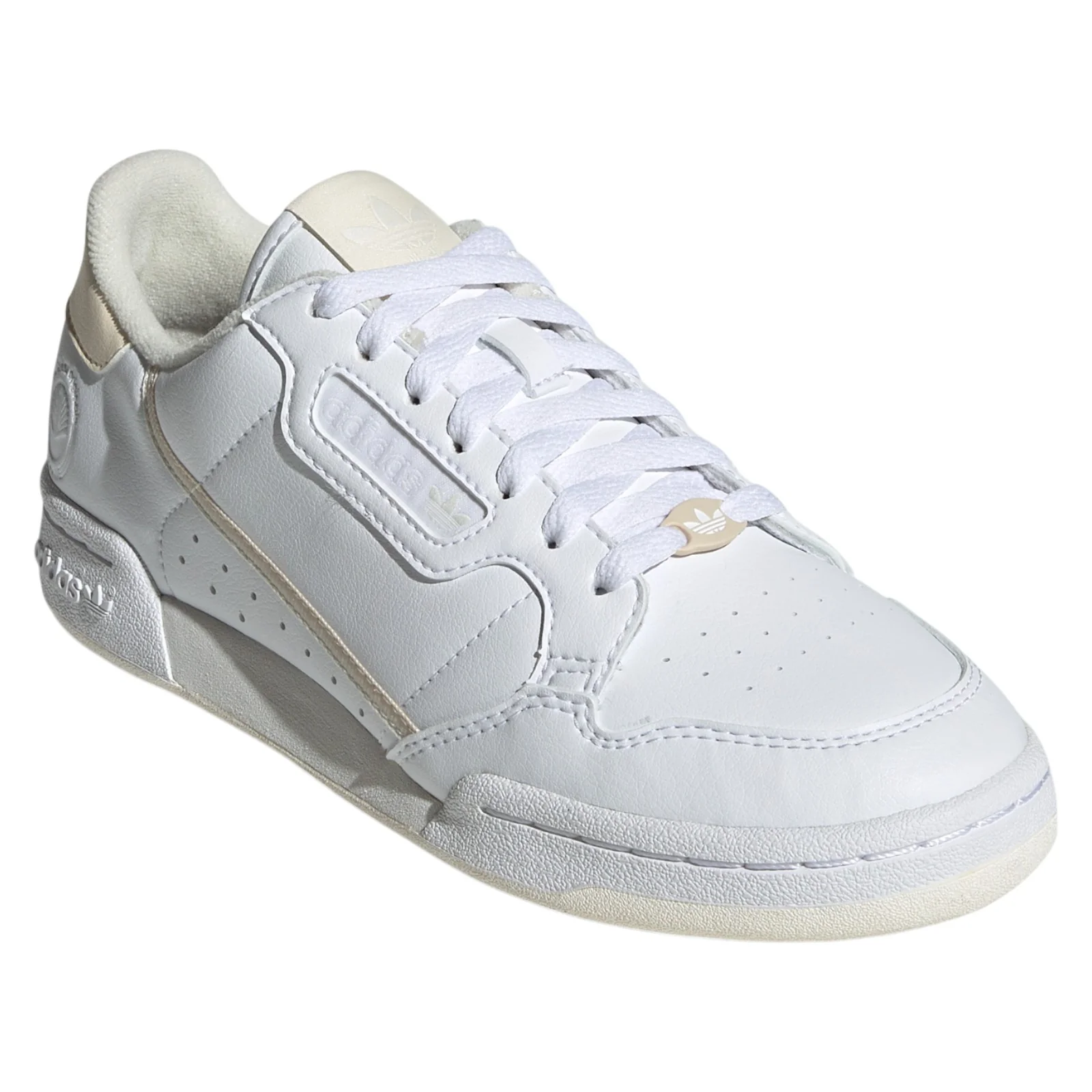 adidas Originals Womens Continental 80 Vegan Shoes - Cloud White / Ecru Tint - Image 2
