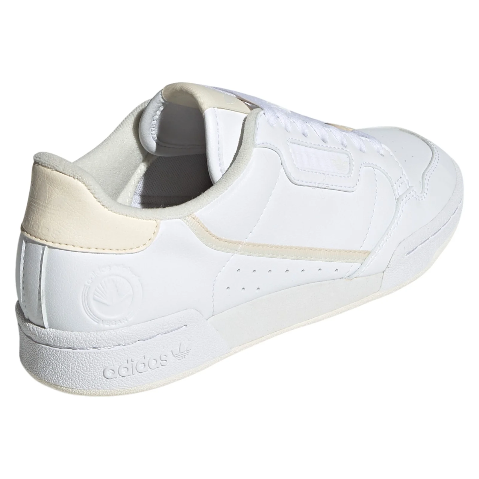 adidas Originals Womens Continental 80 Vegan Shoes - Cloud White / Ecru Tint - Image 3