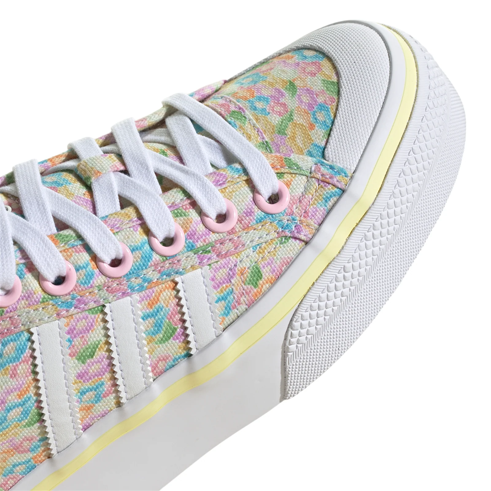 adidas Originals Womens Disney Nizza Platform Shoes - Clear Pink / Cloud White - Image 5