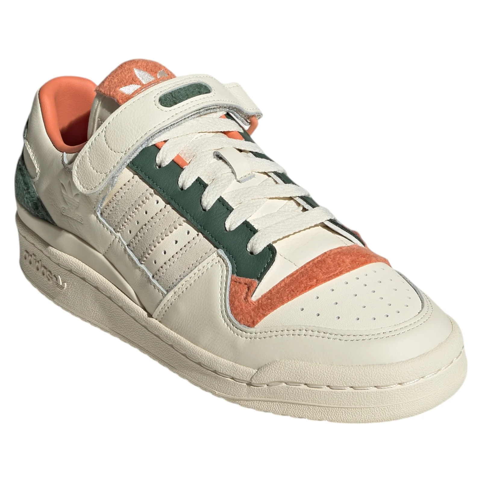 adidas Originals Womens Forum 84 Low Fleece Shoes - Cream Green - Image 2