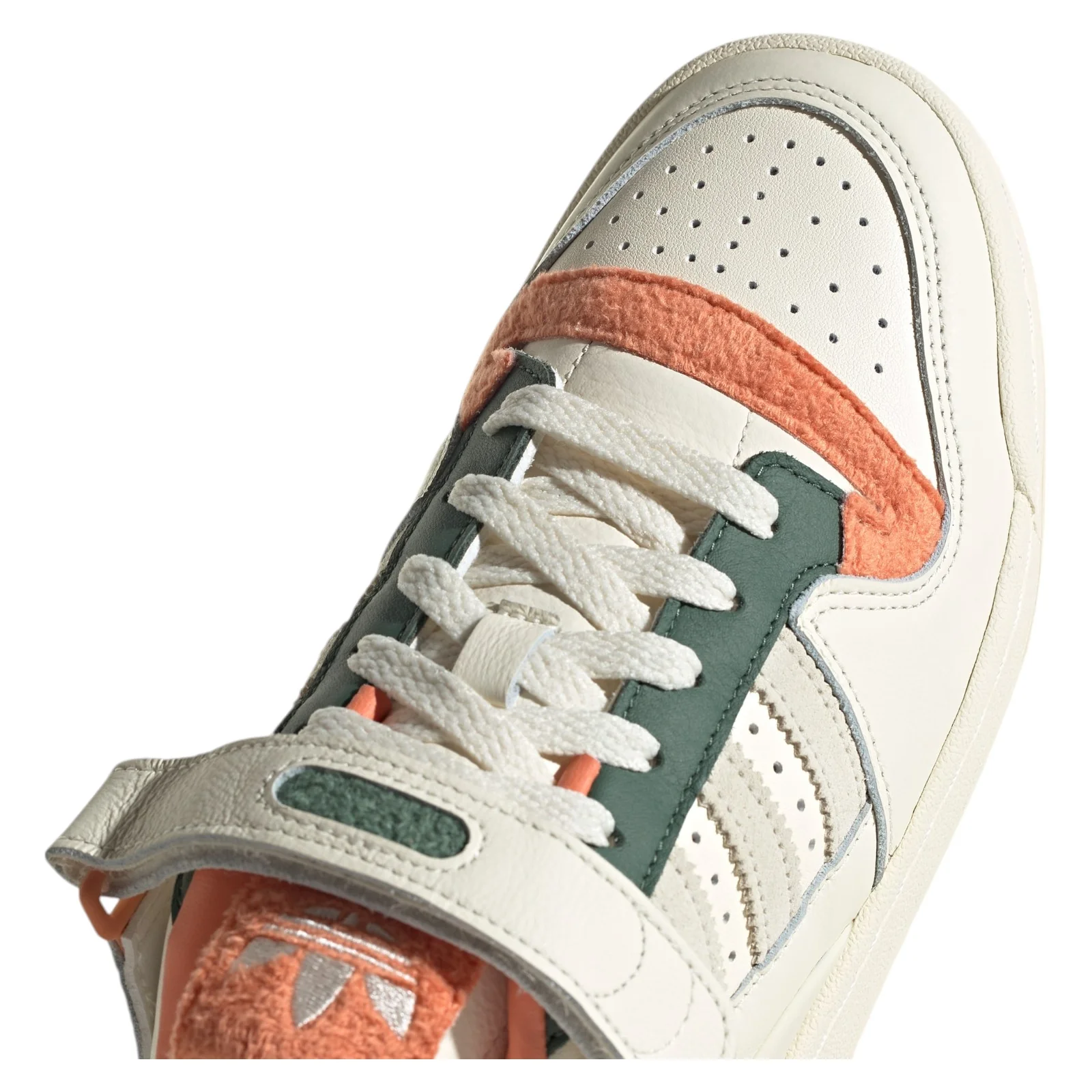 adidas Originals Womens Forum 84 Low Fleece Shoes - Cream Green - Image 5
