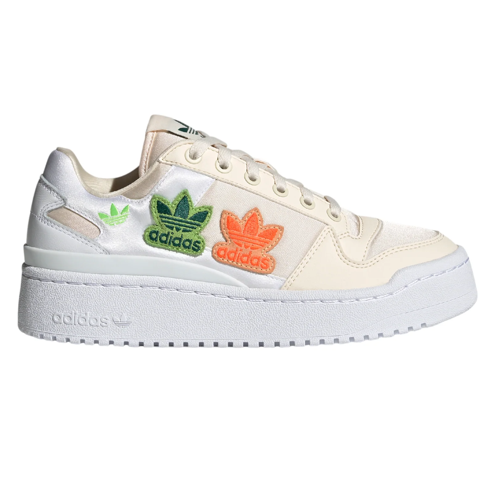 adidas Originals Womens Forum Bold Embroidered Trefoils - White