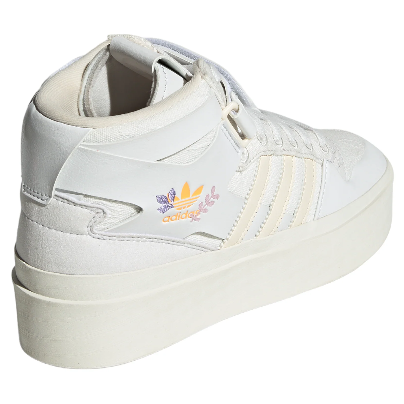 adidas Originals Womens Forum Bonega Mid Chunky Platform Shoes - Cream Crystal - Image 3