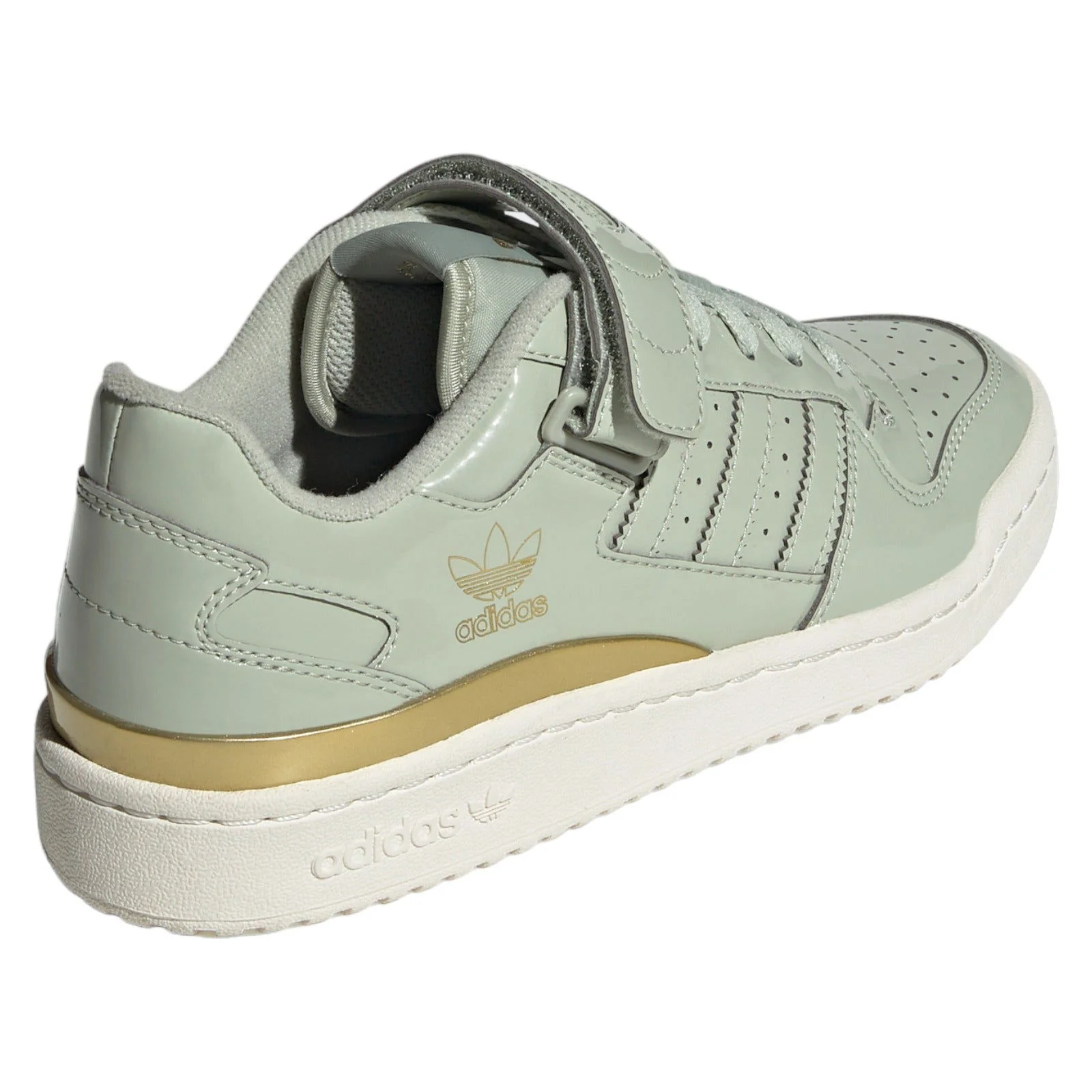 adidas Originals Womens Forum Low Shoes - Halo Green / Matte Gold - Image 3
