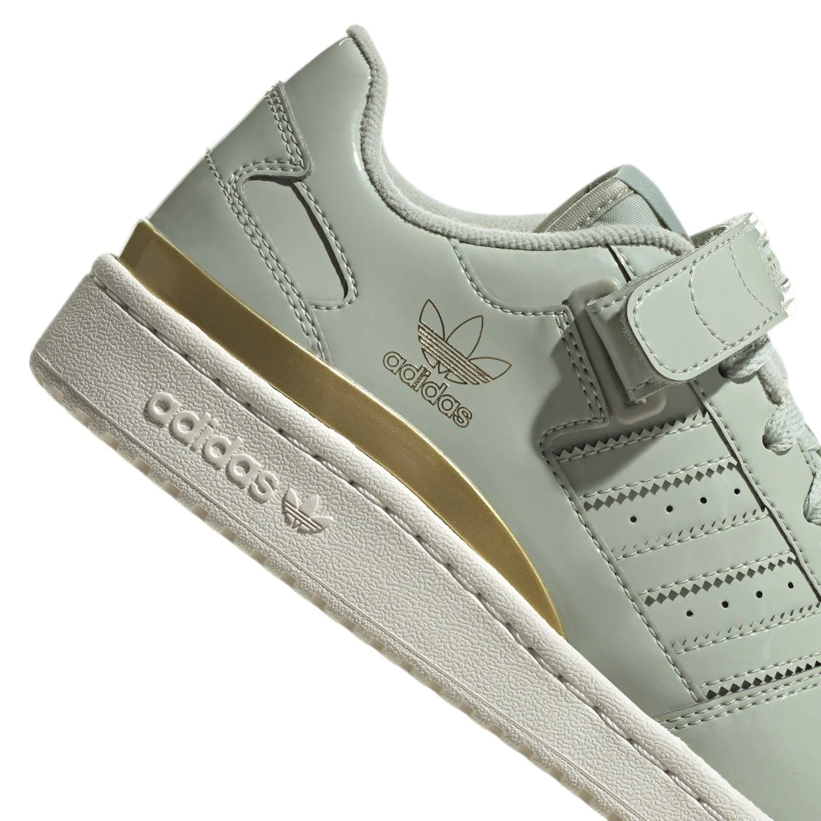 adidas Originals Womens Forum Low Shoes - Halo Green / Matte Gold - Image 5